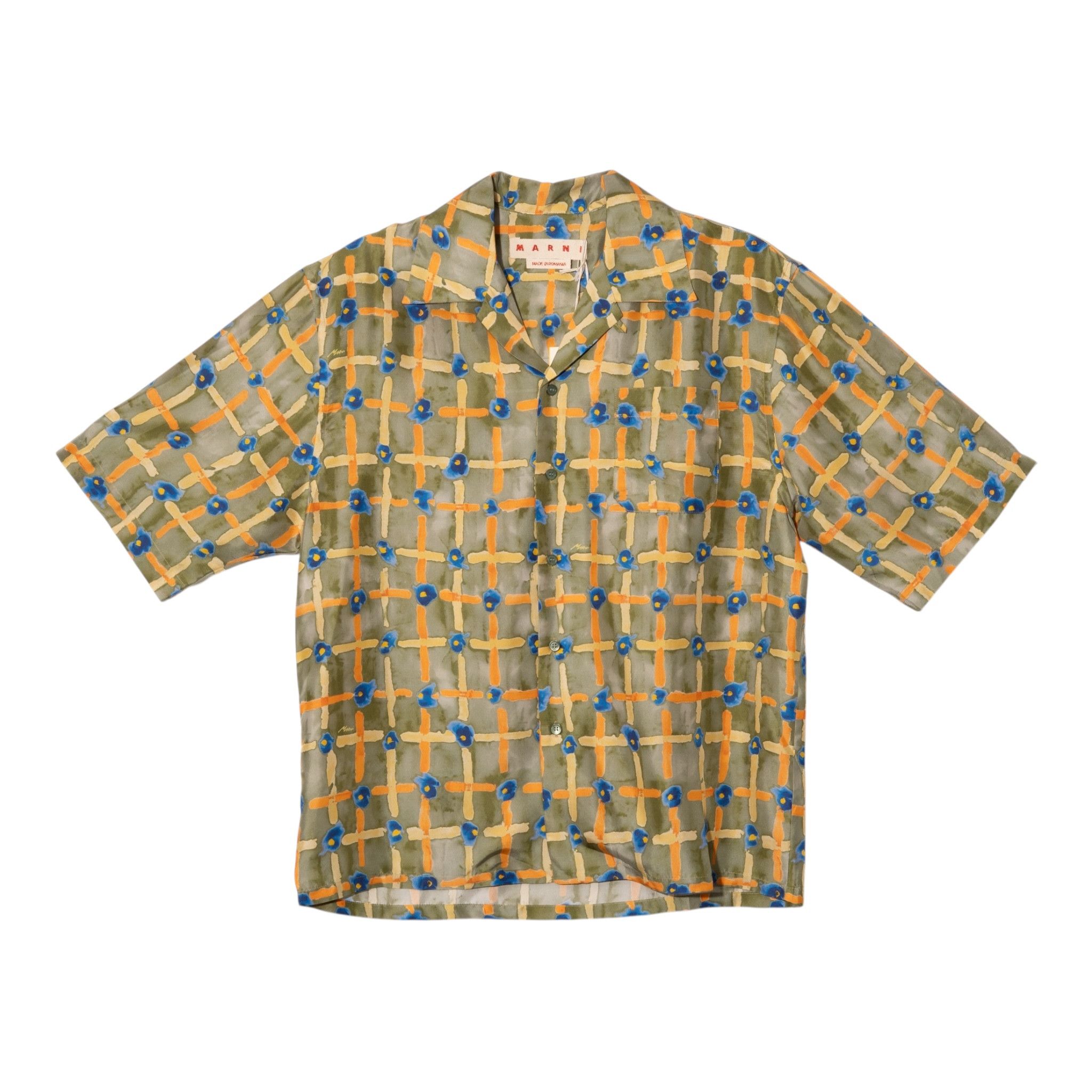 Saraband Short Sleeve Button Up Shirt Leaf Green