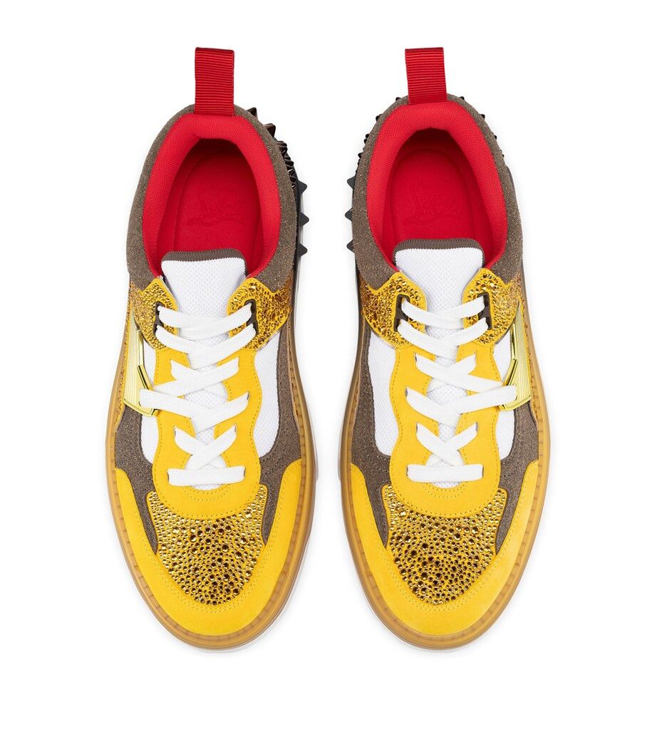 Christian Louboutin astroloubi strass yellow/brown Size US 7 / EU 40 - 2 Thumbnail