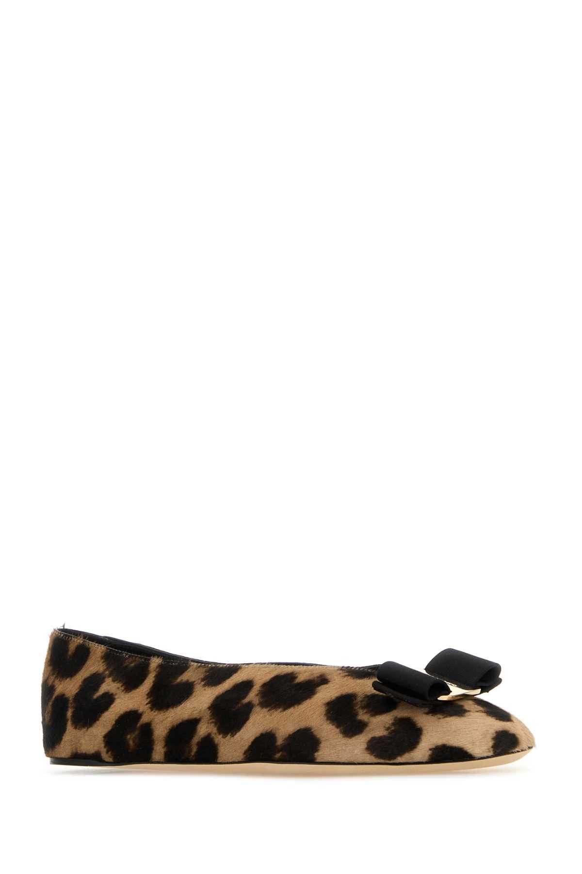 Salvatore Ferragamo Printed Calf Hair Vanna Ballerinas Size US 5.5 / IT 35.5 - 2 Thumbnail