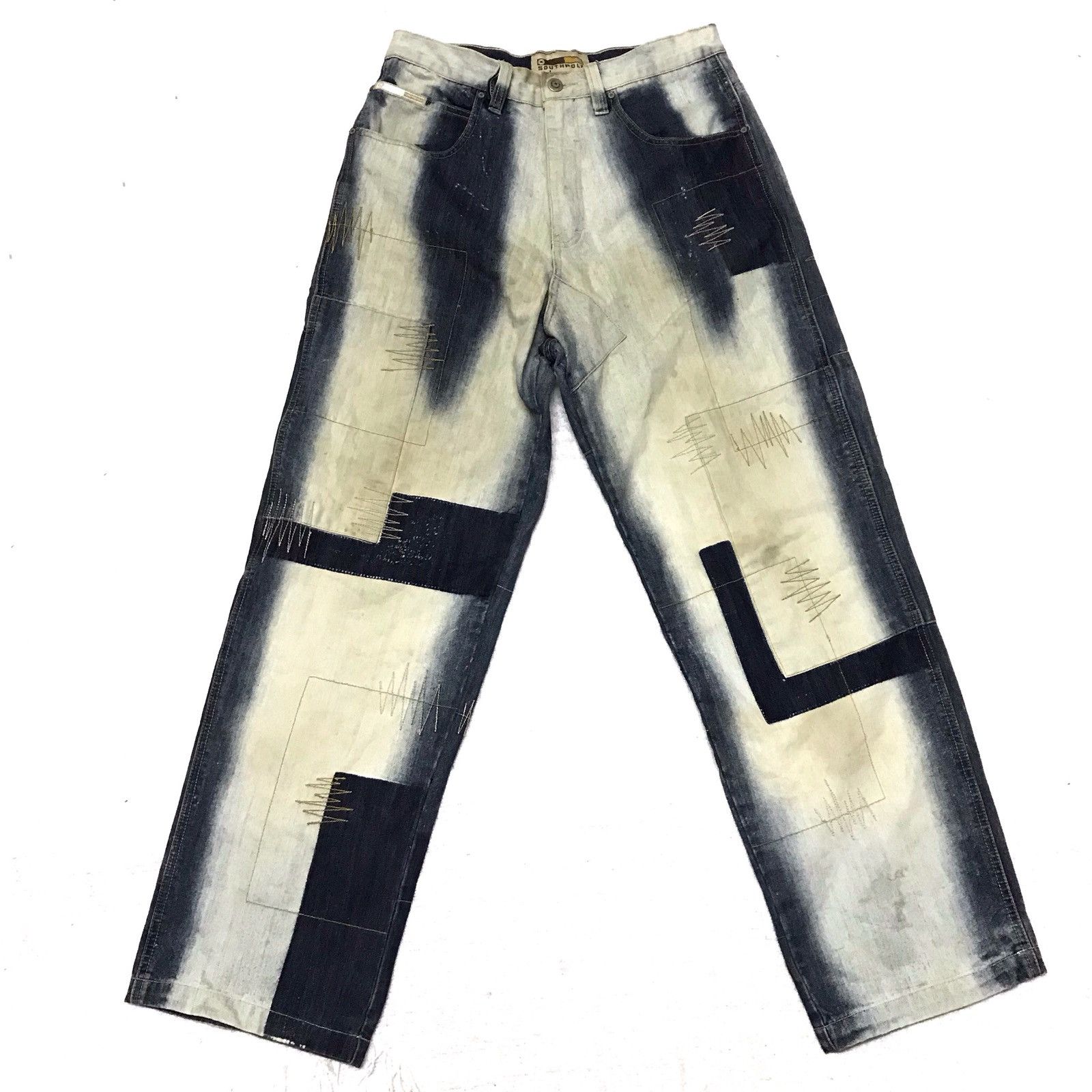 Southpole 🔥y2k🔥 Southpole Jeans Patchwork And Bleach Design Size US 32 / EU 48 - 1 Thumbnail
