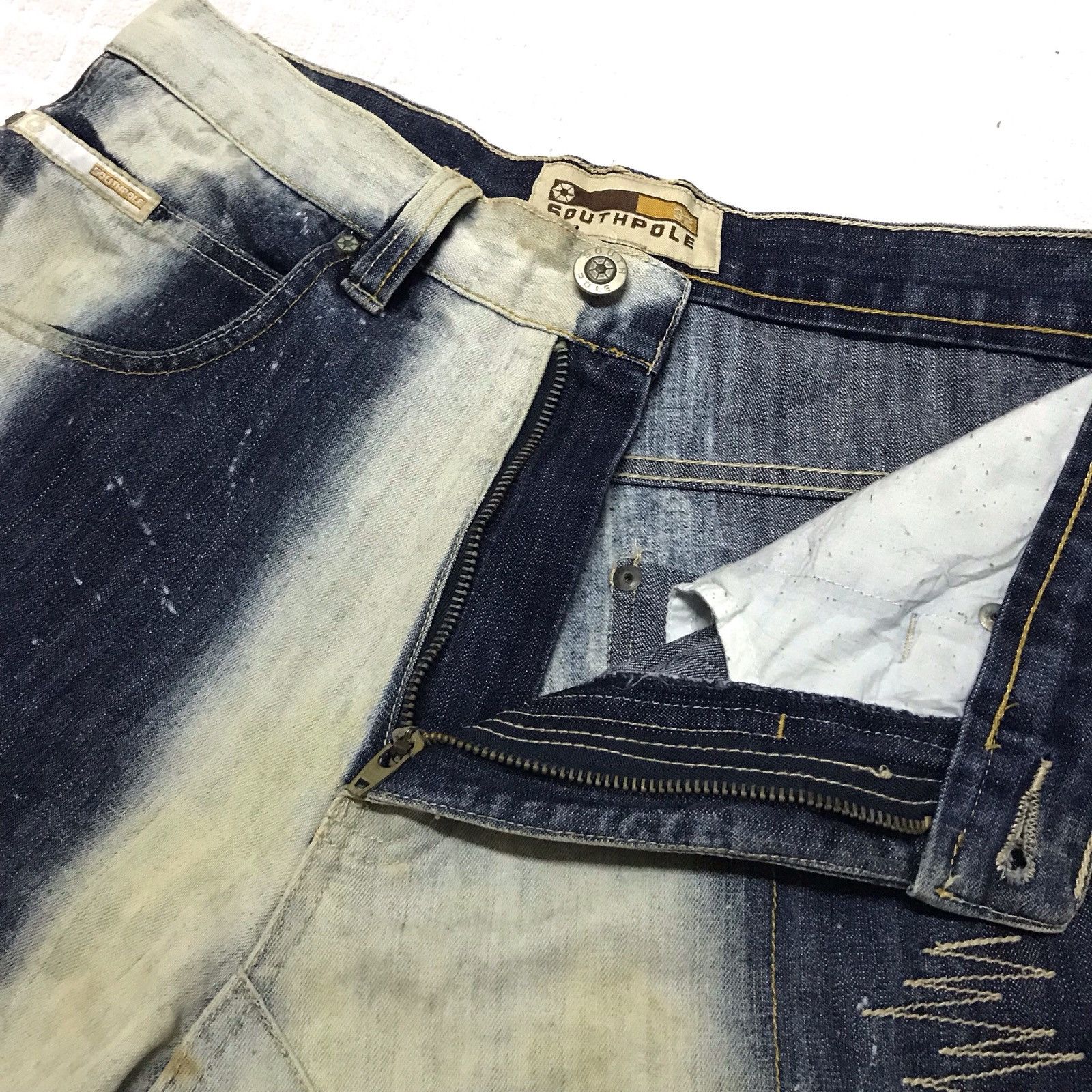 Southpole 🔥y2k🔥 Southpole Jeans Patchwork And Bleach Design Size US 32 / EU 48 - 3 Thumbnail