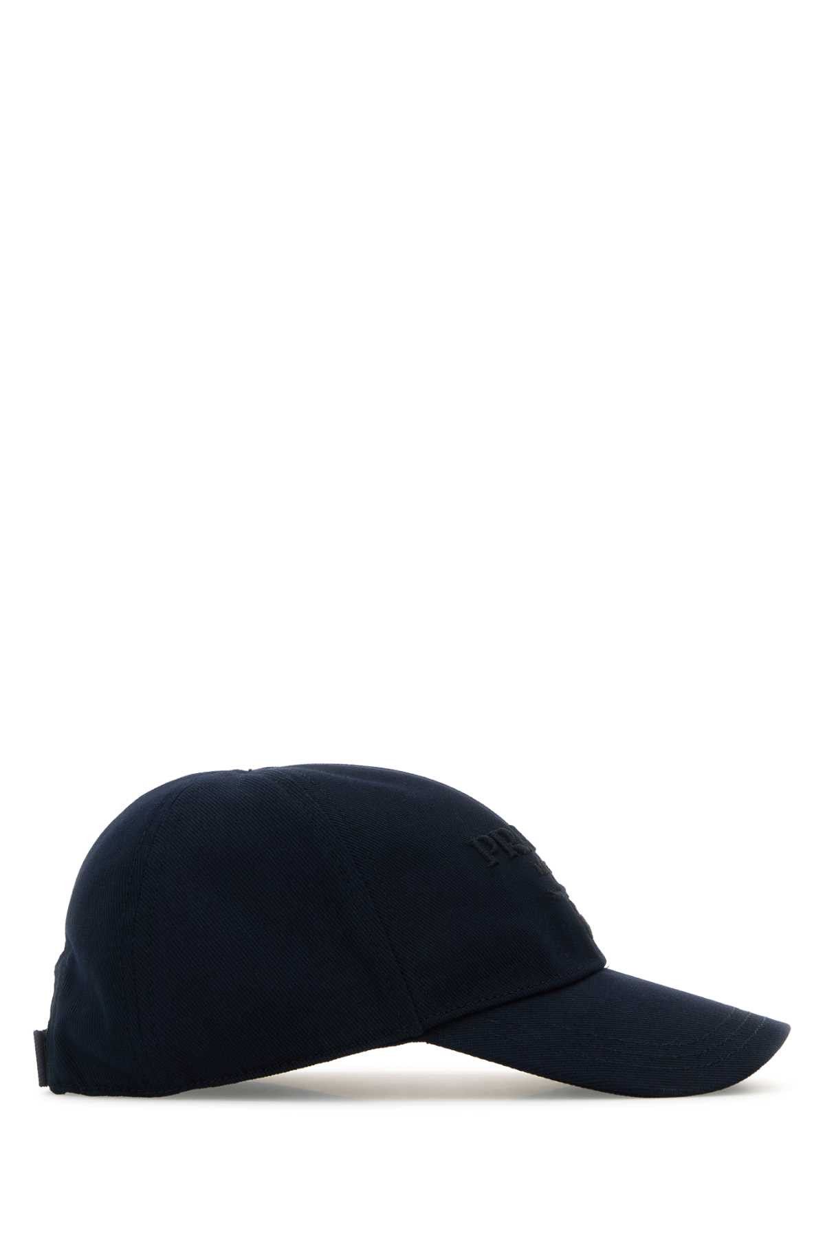 Prada Navy Blue Drill Baseball Cap Size ONE SIZE - 2 Thumbnail