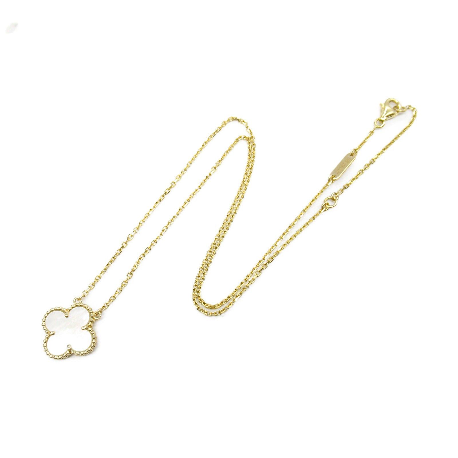 Van Cleef & Arpels Van Cleef Arpels Alhambra Necklace Mother Of Pearl K18 (Yellow Gold) White Size ONE SIZE - 3 Thumbnail