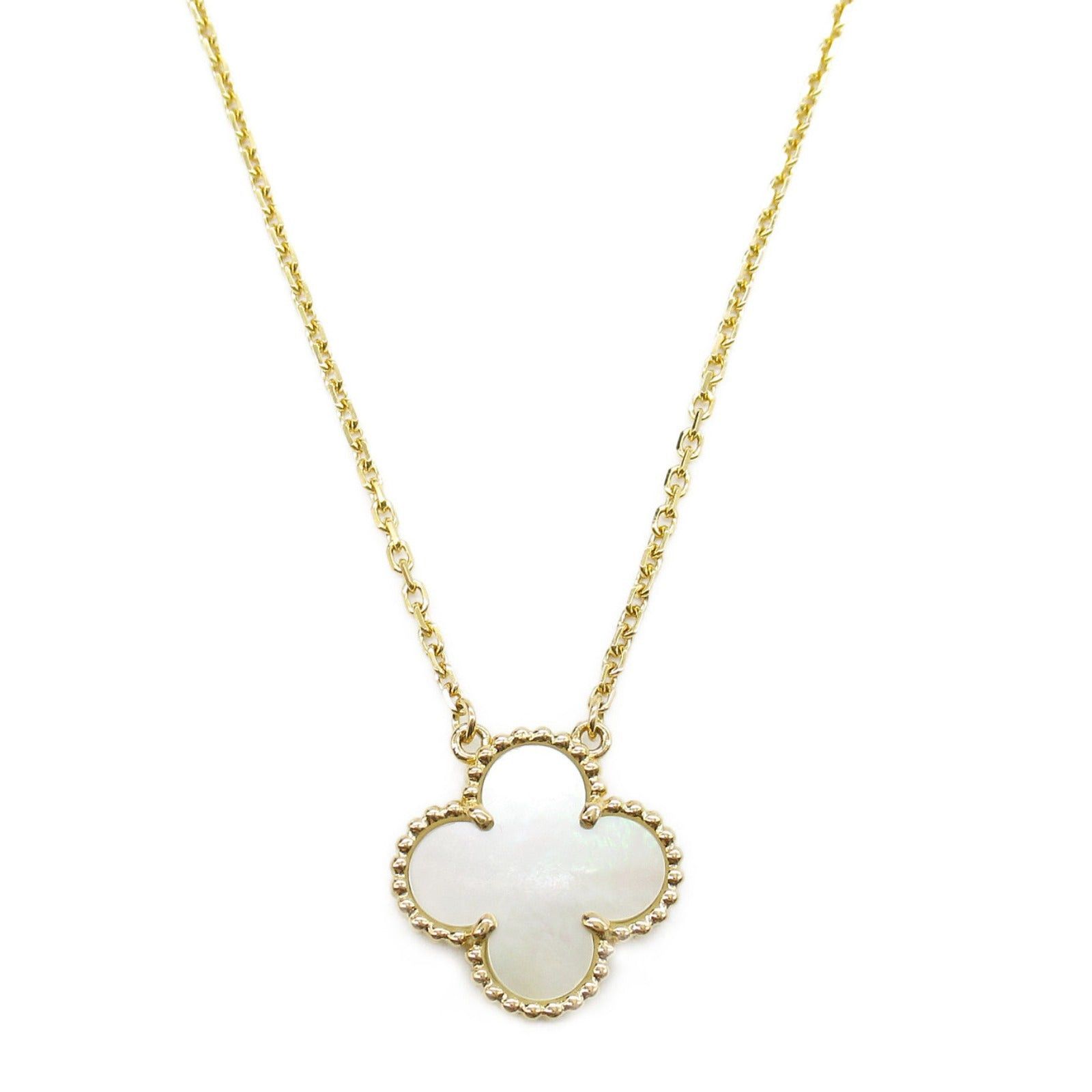 Van Cleef & Arpels Van Cleef Arpels Alhambra Necklace Mother Of Pearl K18 (Yellow Gold) White Size ONE SIZE - 2 Thumbnail