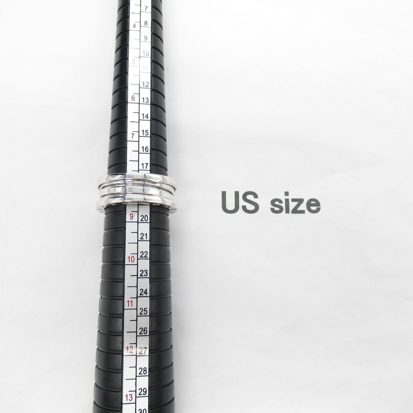 Bvlgari Bvlgari B Zero One Ring 3Belt K18Wg (White Gold) Silver Size ONE SIZE - 7 Thumbnail