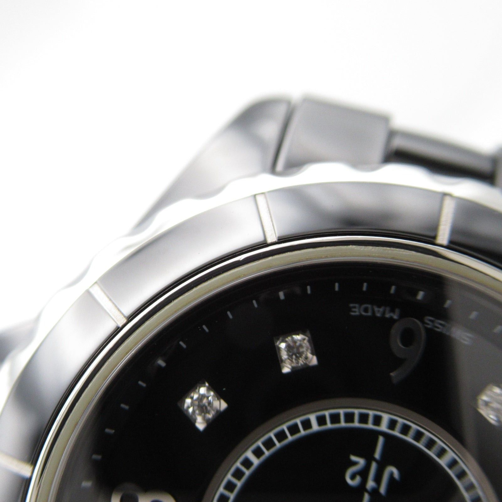 Chanel Chanel J12 8P Diamond Women Watch Quartz Ceramic Black Size ONE SIZE - 12 Thumbnail