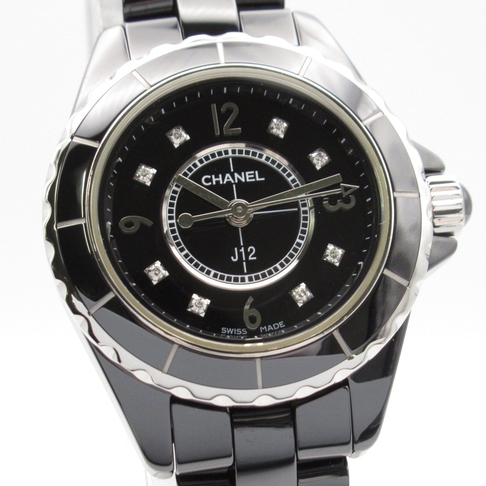 Chanel Chanel J12 8P Diamond Women Watch Quartz Ceramic Black Size ONE SIZE - 3 Thumbnail