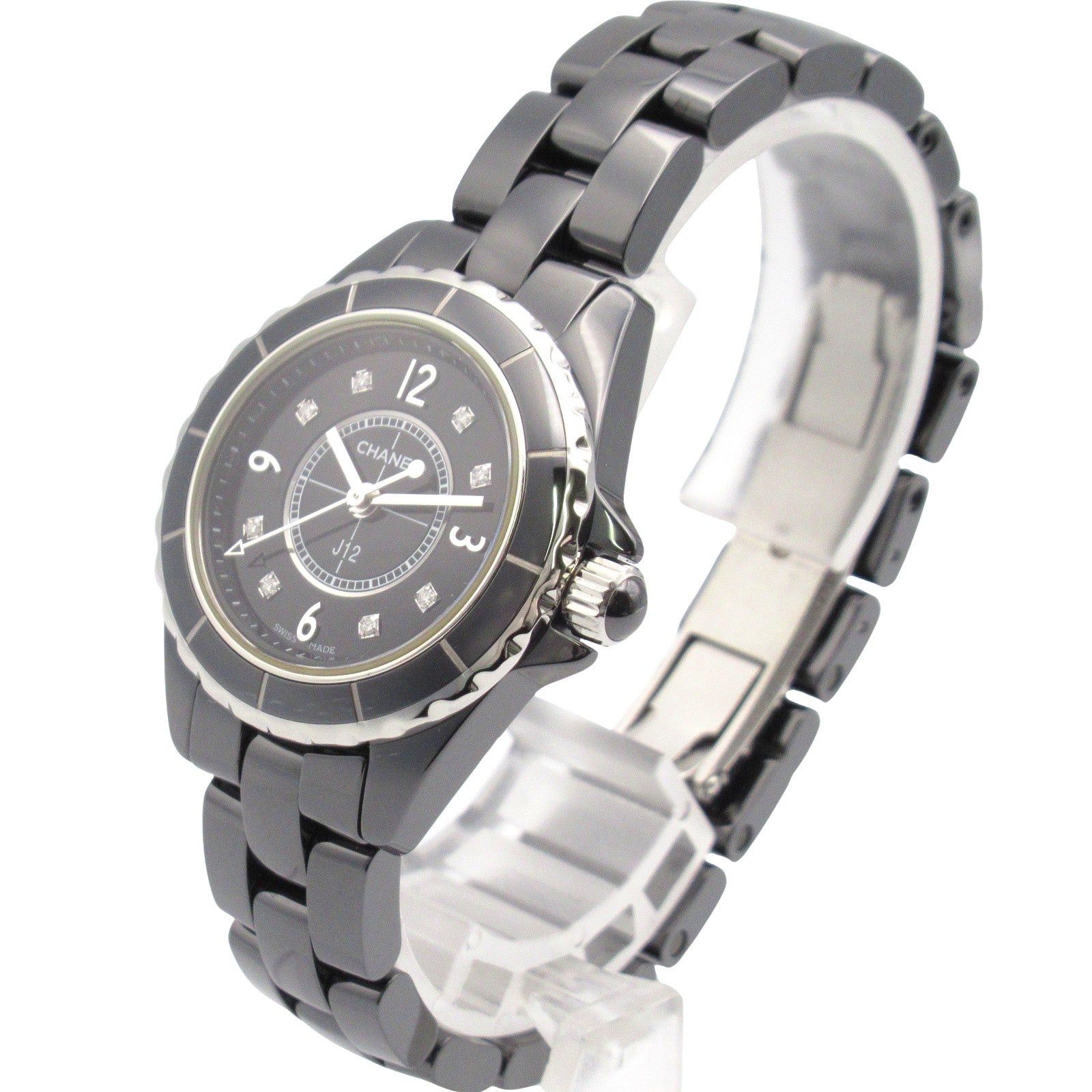 Chanel Chanel J12 8P Diamond Women Watch Quartz Ceramic Black Size ONE SIZE - 2 Thumbnail