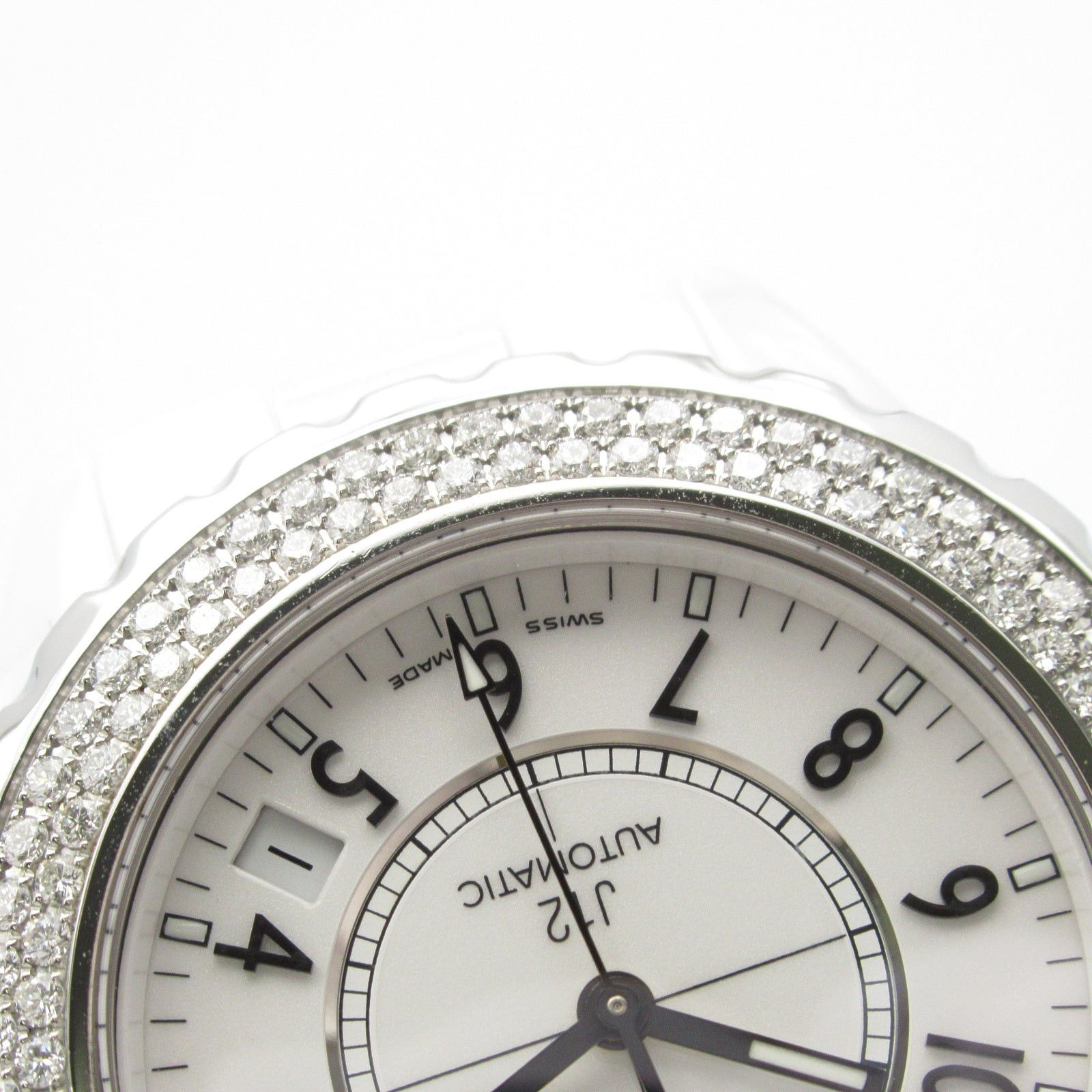 Chanel Chanel J12 Bezel Diamond Mens Watch Automatic Winding Ceramic White Size ONE SIZE - 13 Thumbnail