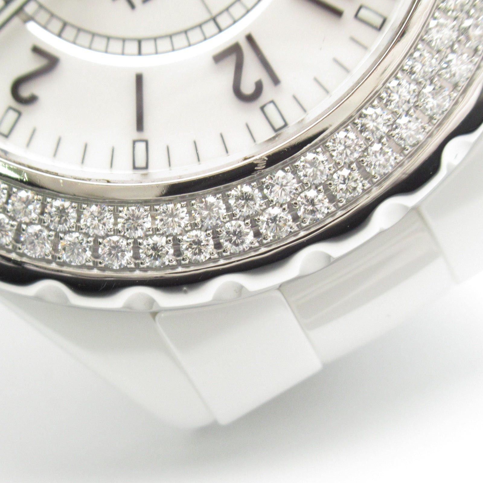 Chanel Chanel J12 Bezel Diamond Mens Watch Automatic Winding Ceramic White Size ONE SIZE - 16 Thumbnail