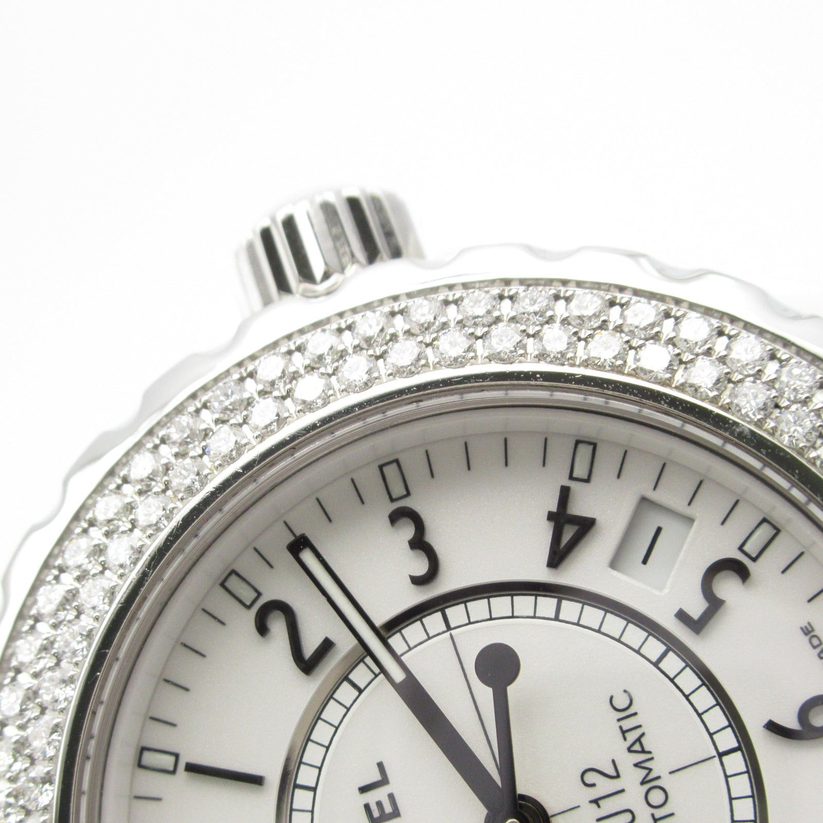 Chanel Chanel J12 Bezel Diamond Mens Watch Automatic Winding Ceramic White Size ONE SIZE - 14 Thumbnail