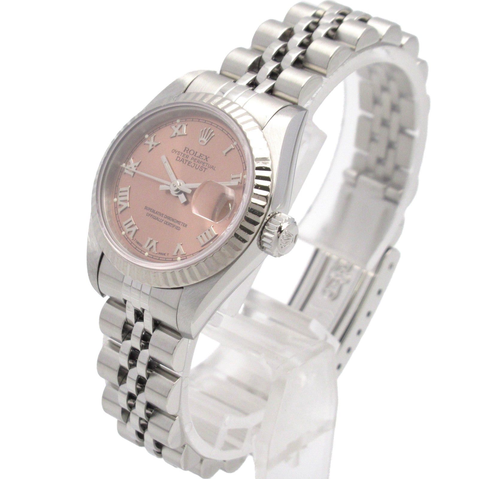 Rolex Rolex Datejust Double Number Women Watch Automatic Winding K18Wg (White Gold) Stainless Steel Pink Ro Size ONE SIZE - 2 Thumbnail