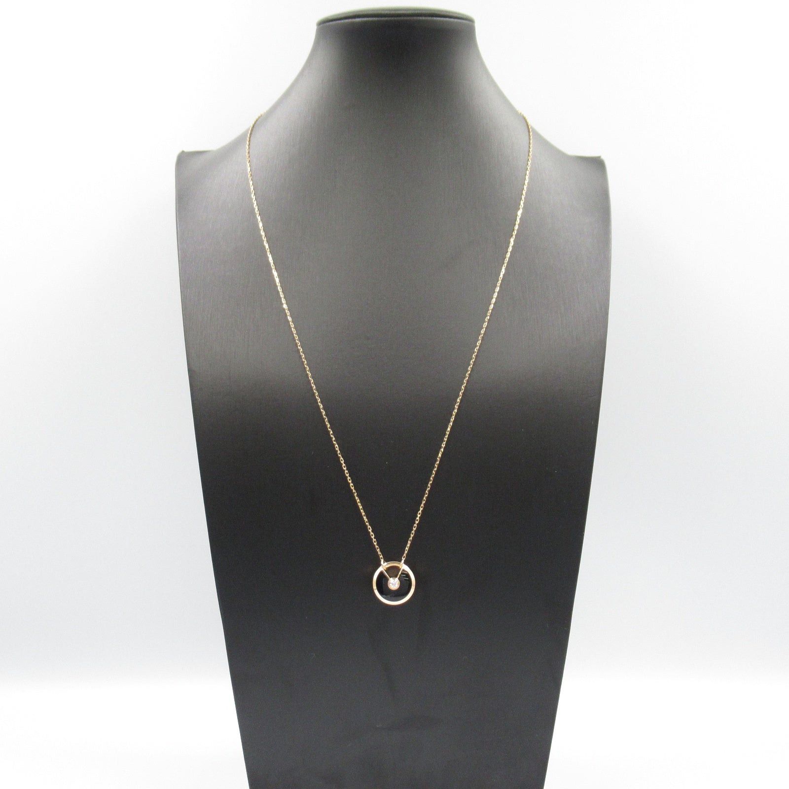 Cartier Cartier Amulet Necklace Onyx K18Pg (Pink Gold) Diamond Clear Black Size ONE SIZE - 9 Thumbnail