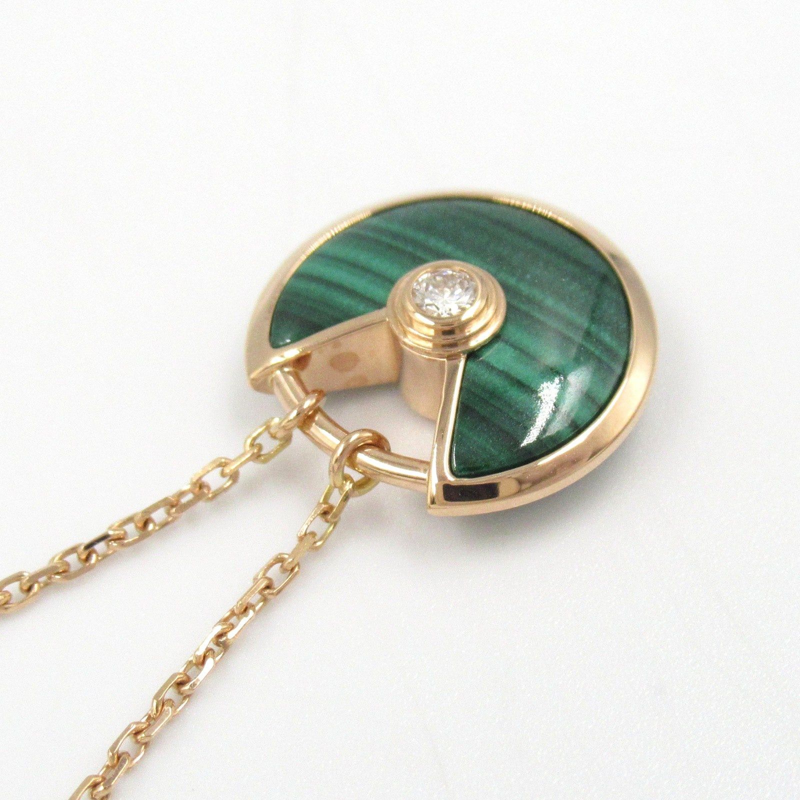 Cartier Cartier Amulet Necklace Malachite K18Pg (Pink Gold) Green Size ONE SIZE - 6 Thumbnail