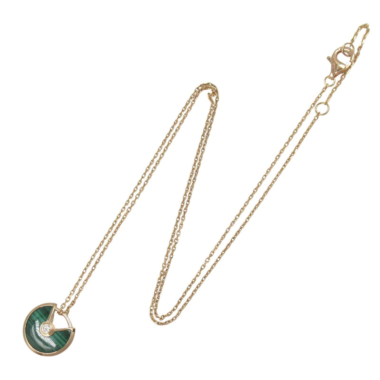 Cartier Cartier Amulet Necklace Malachite K18Pg (Pink Gold) Green Size ONE SIZE - 3 Thumbnail