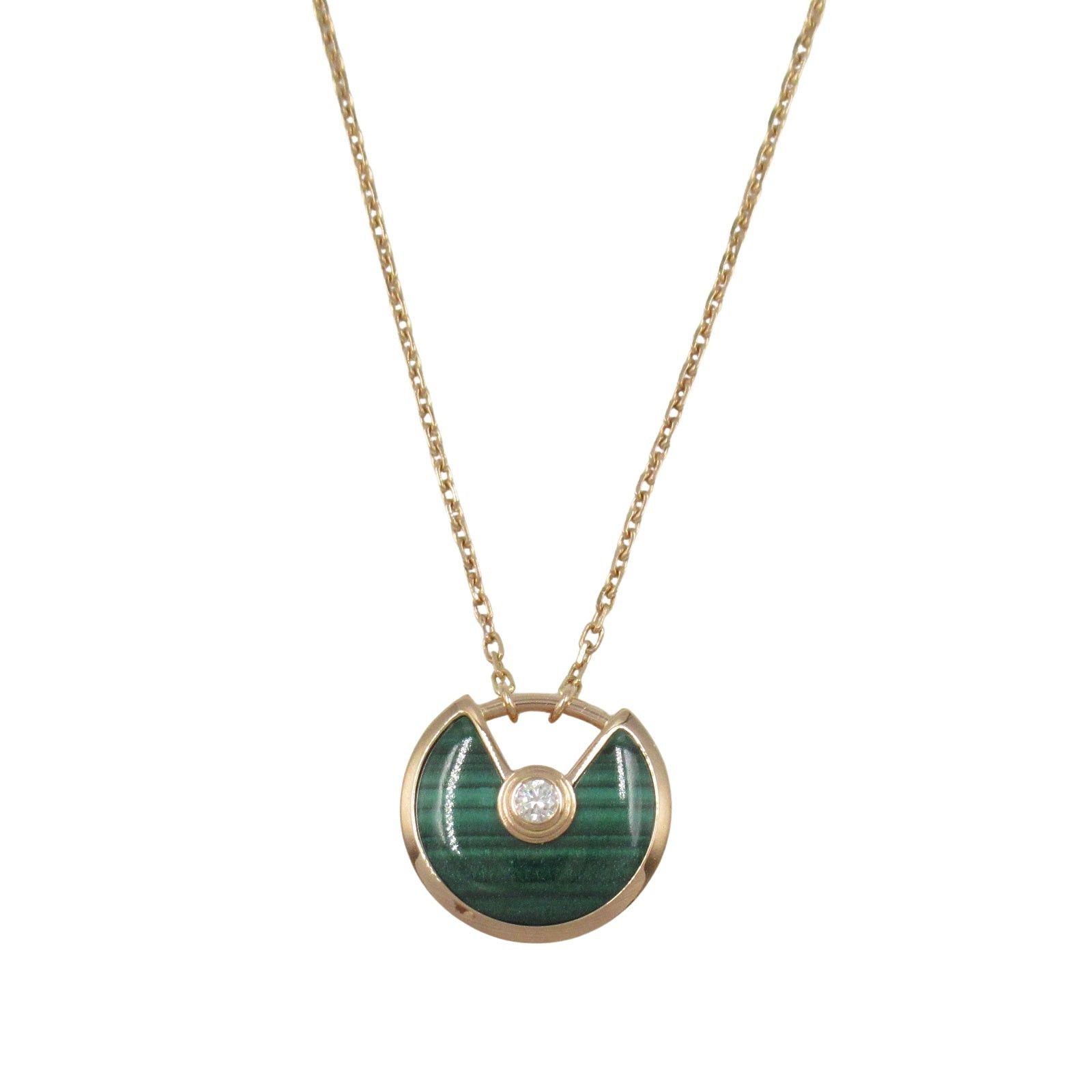 Cartier Cartier Amulet Necklace Malachite K18Pg (Pink Gold) Green Size ONE SIZE - 2 Thumbnail