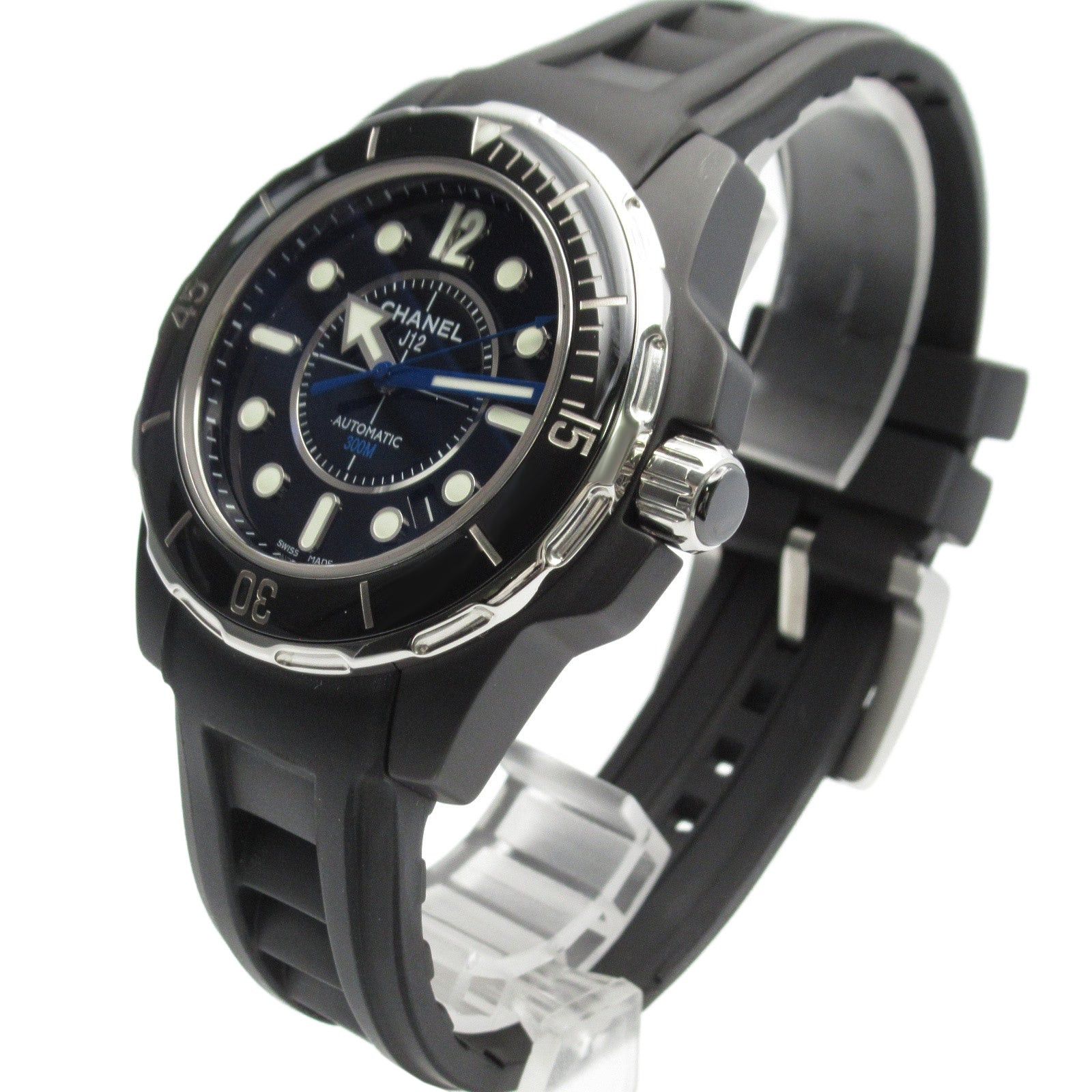 Chanel Chanel J12 Marine Mens Watch Automatic Winding Ceramic Rubber Belt Black Size ONE SIZE - 2 Thumbnail