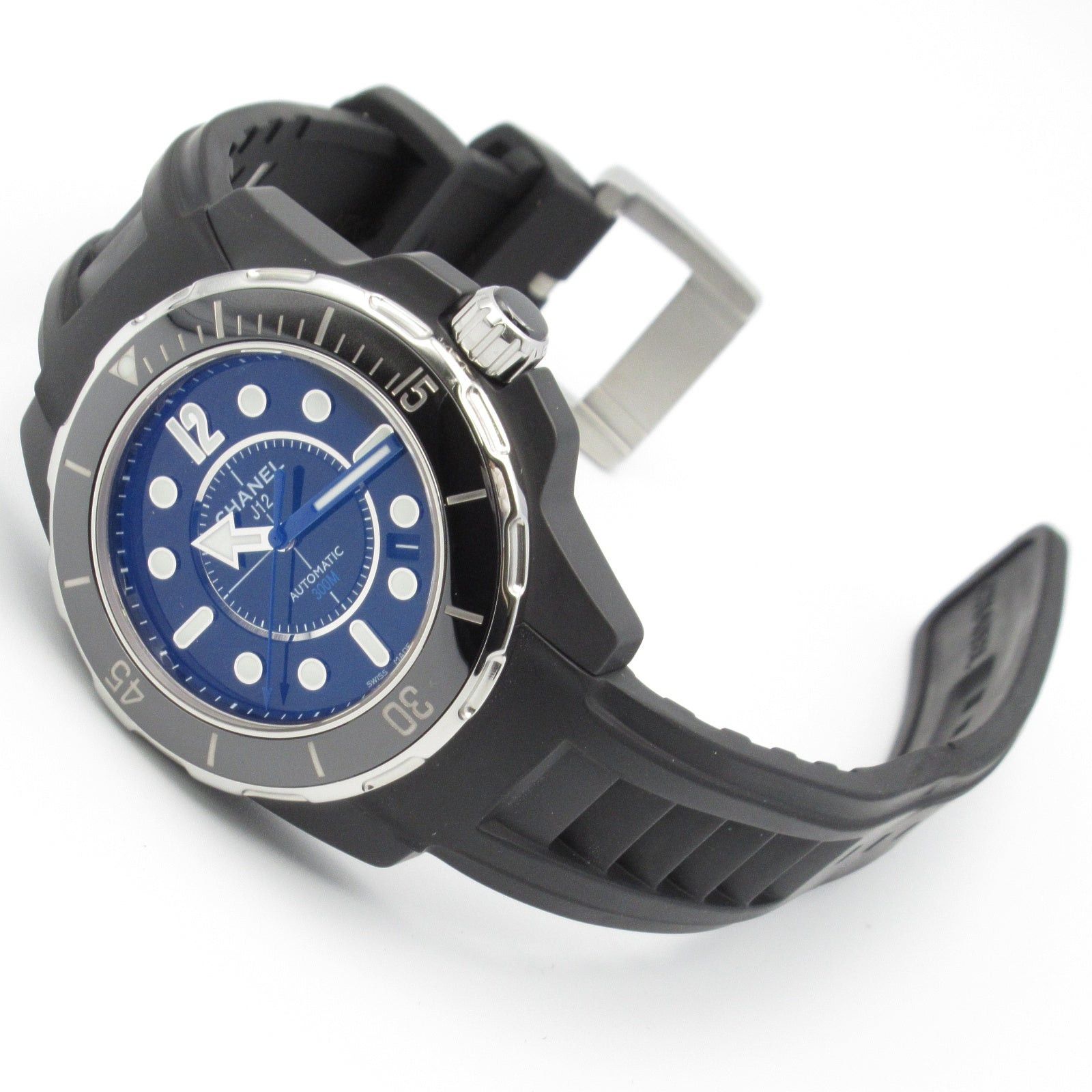 Chanel Chanel J12 Marine Mens Watch Automatic Winding Ceramic Rubber Belt Black Size ONE SIZE - 4 Thumbnail