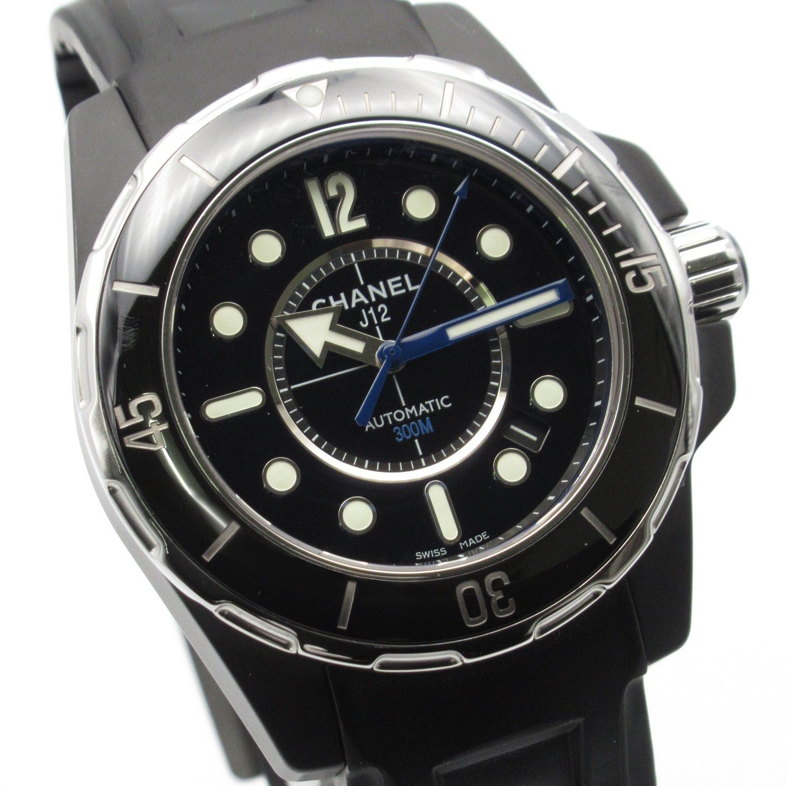 Chanel Chanel J12 Marine Mens Watch Automatic Winding Ceramic Rubber Belt Black Size ONE SIZE - 3 Thumbnail