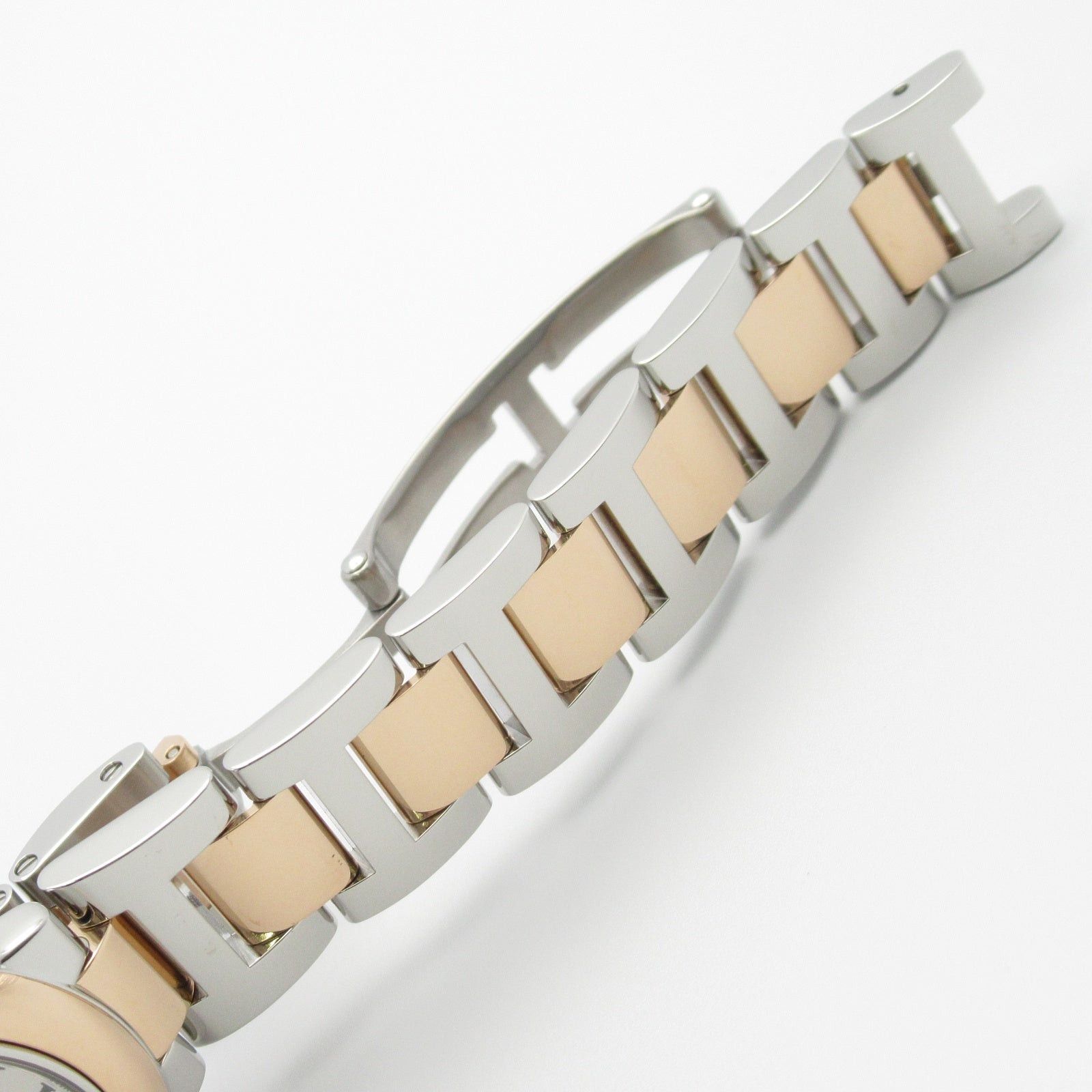Cartier Baron Blue Boys Watch Automatic Winding K18Pg (Pink Gold) Stainless Steel Silver