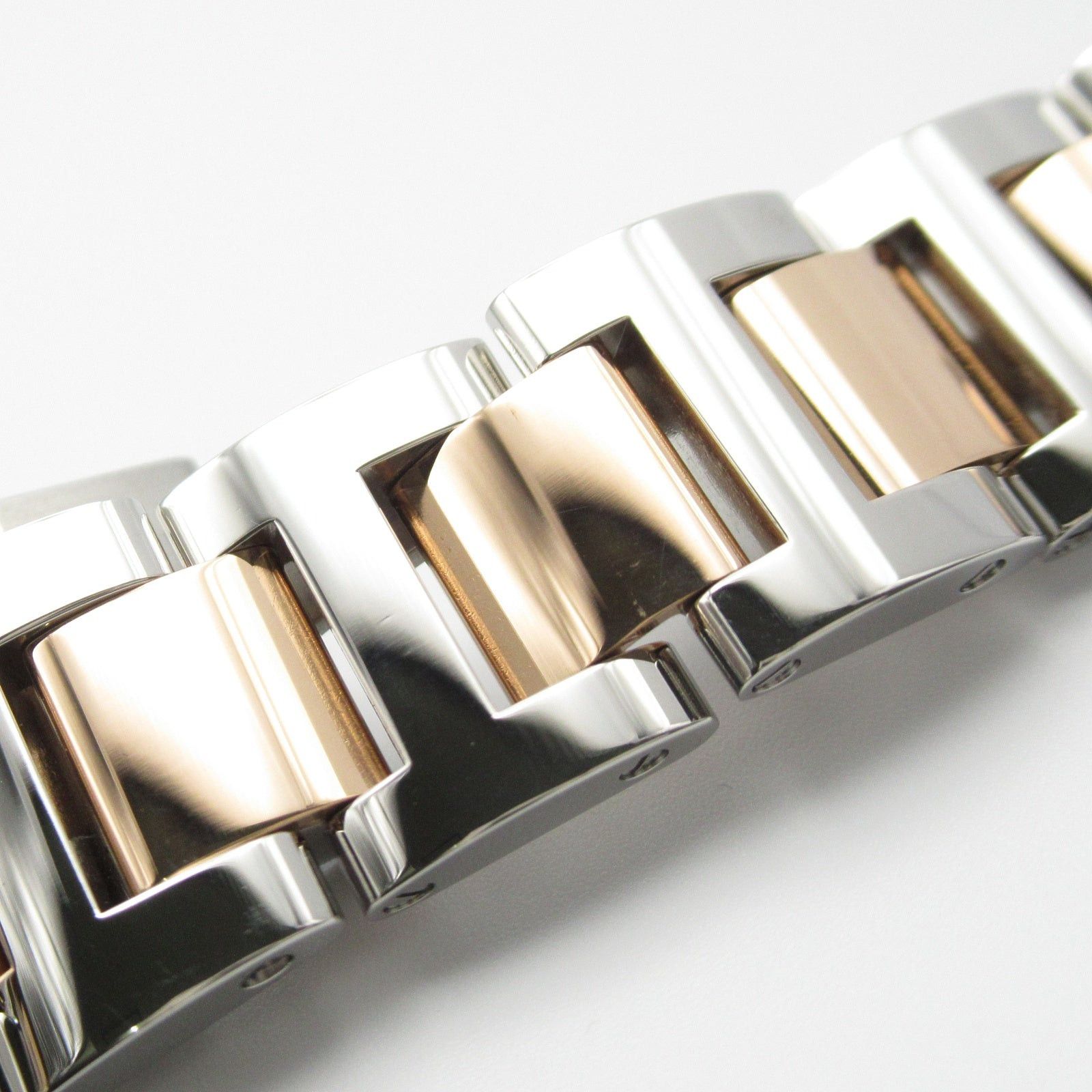 Cartier Baron Blue Boys Watch Automatic Winding K18Pg (Pink Gold) Stainless Steel Silver