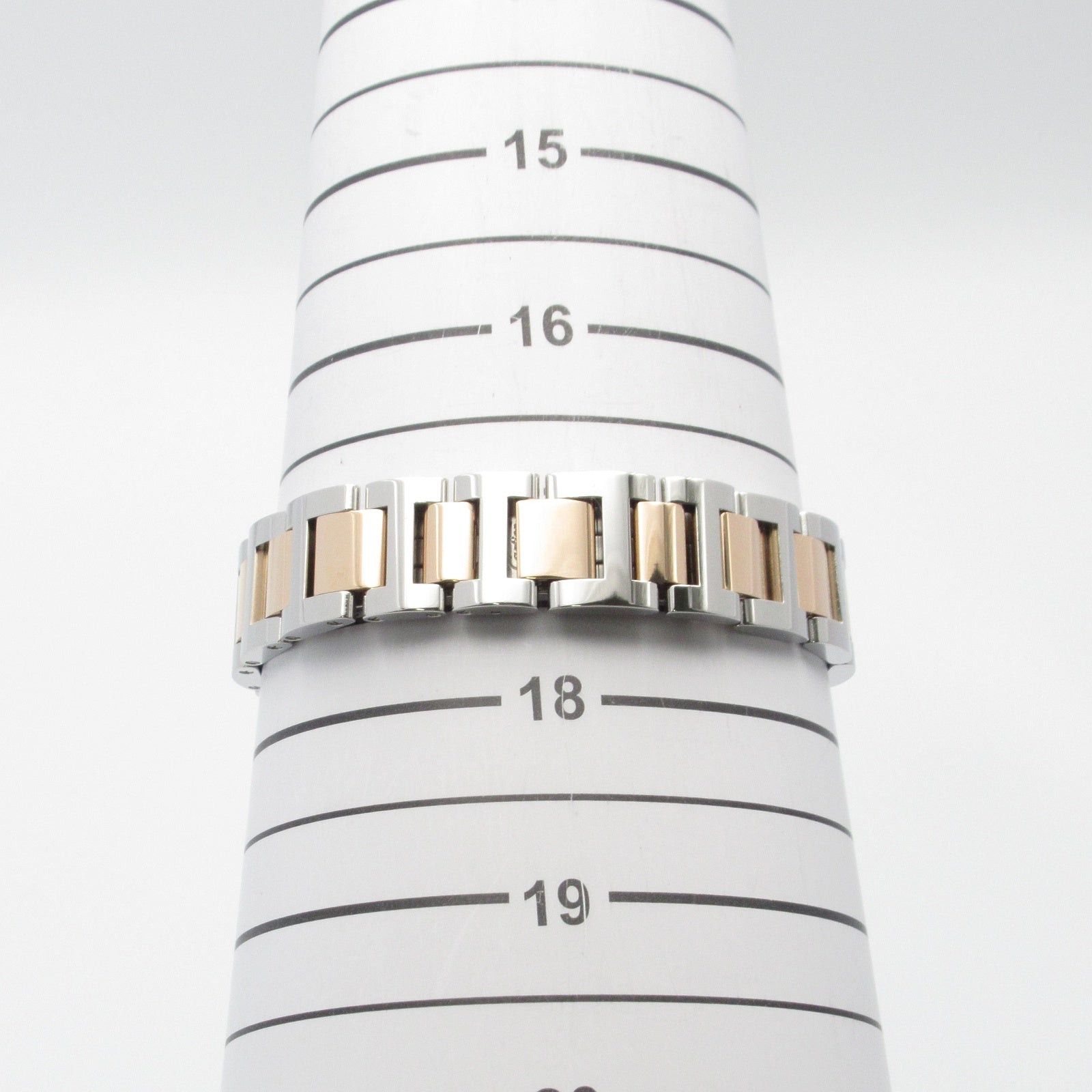 Cartier Baron Blue Boys Watch Automatic Winding K18Pg (Pink Gold) Stainless Steel Silver