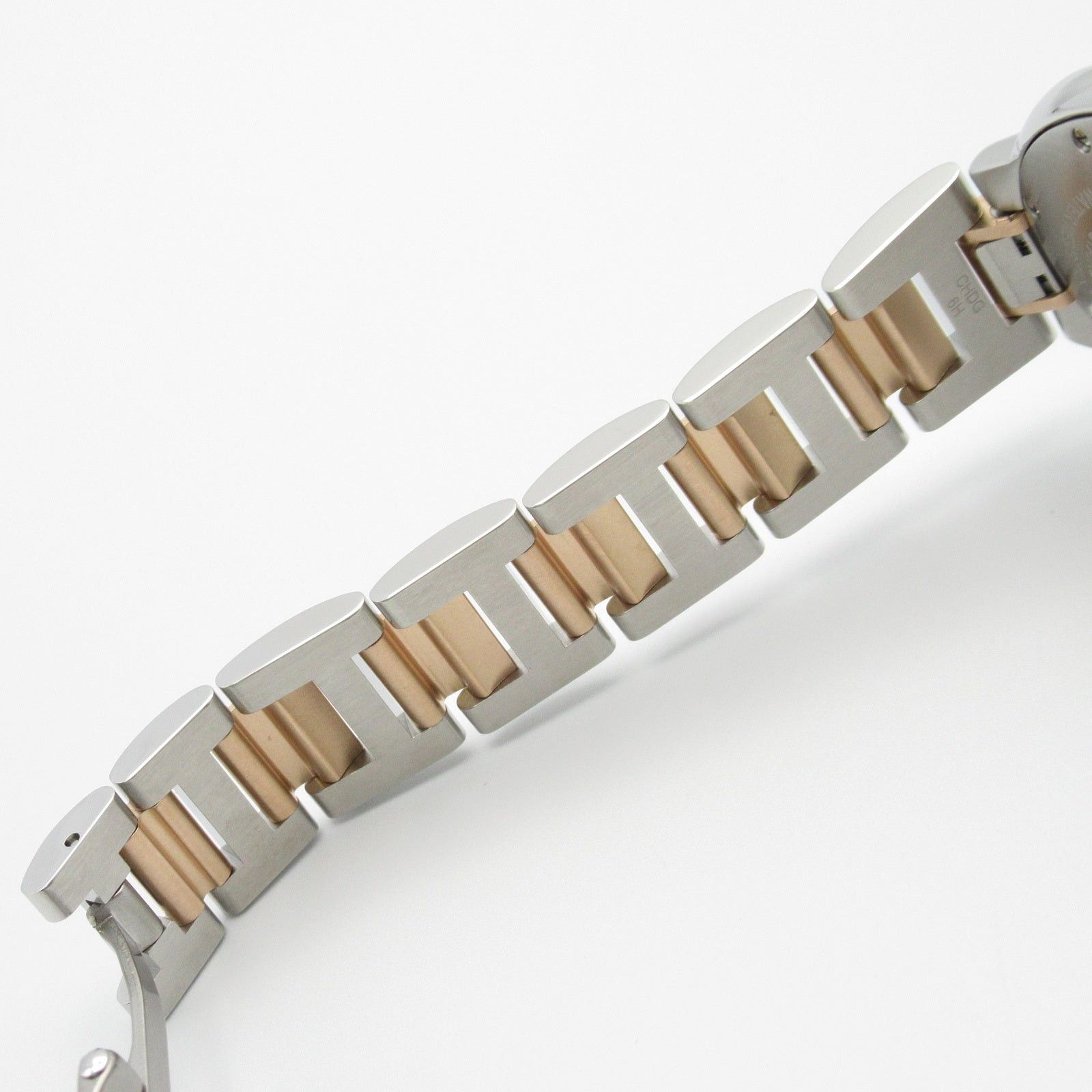 Cartier Baron Blue Boys Watch Automatic Winding K18Pg (Pink Gold) Stainless Steel Silver