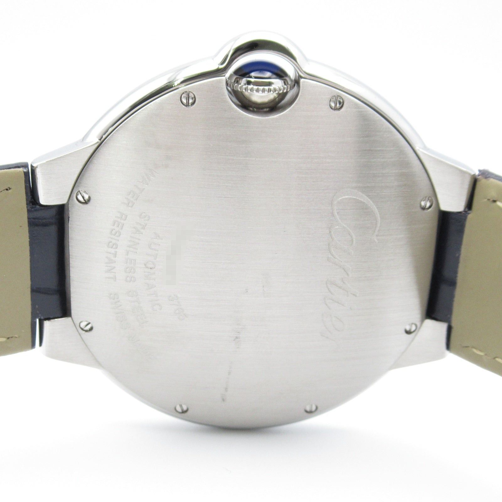 Cartier Cartier Baron Blue Mens Watch Automatic Winding Stainless Steel Crocodile Leather Size ONE SIZE - 6 Thumbnail