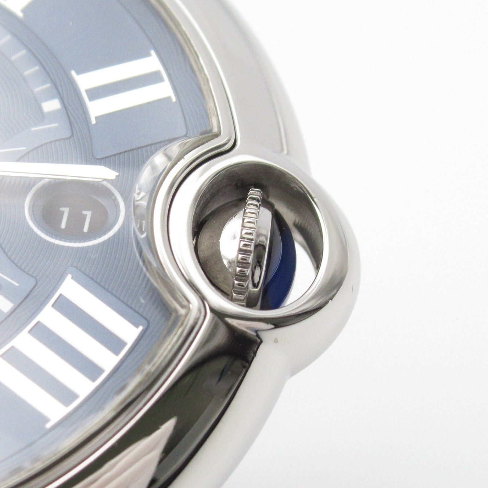 Cartier Cartier Baron Blue Mens Watch Automatic Winding Stainless Steel Crocodile Leather Size ONE SIZE - 7 Thumbnail