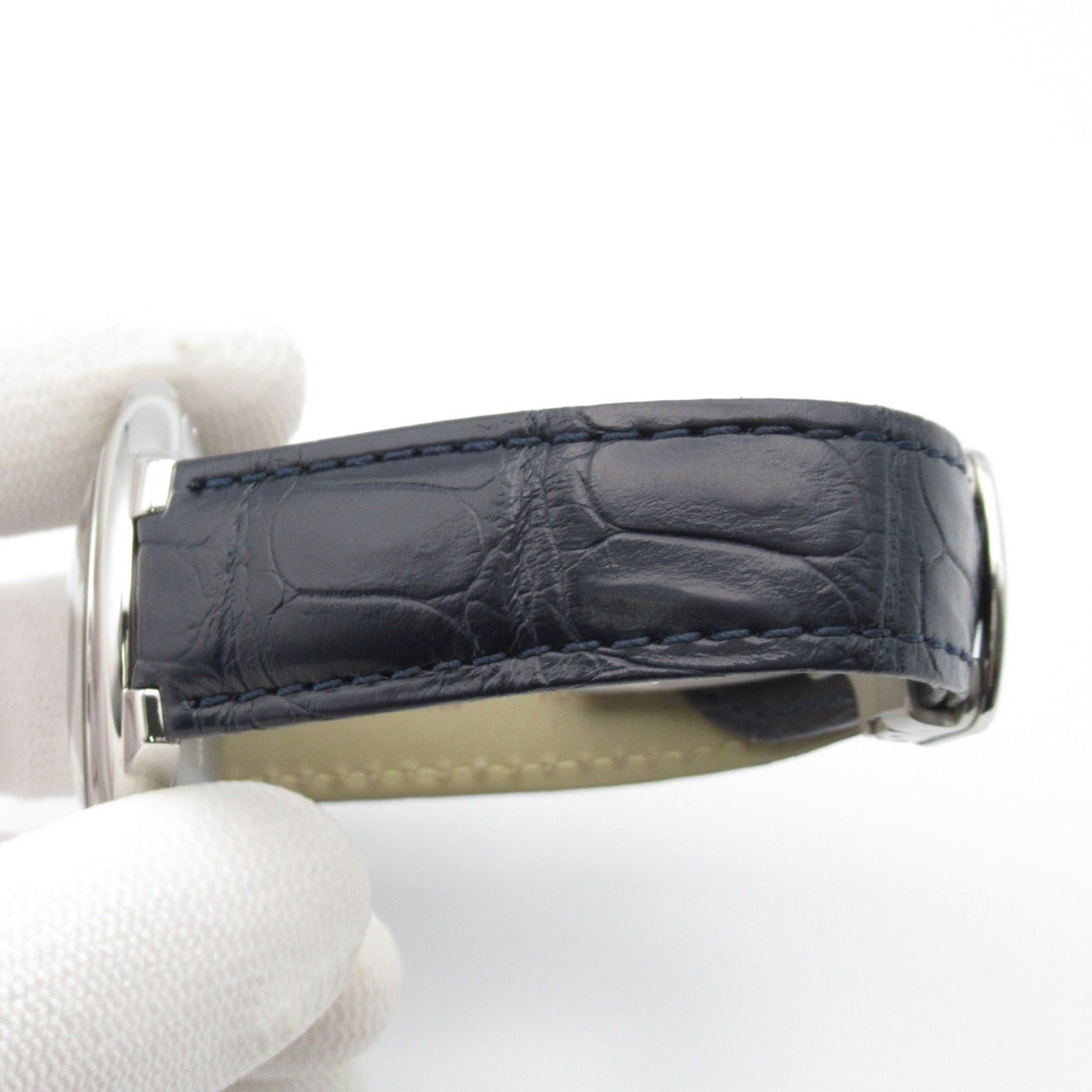 Cartier Cartier Baron Blue Mens Watch Automatic Winding Stainless Steel Crocodile Leather Size ONE SIZE - 9 Thumbnail