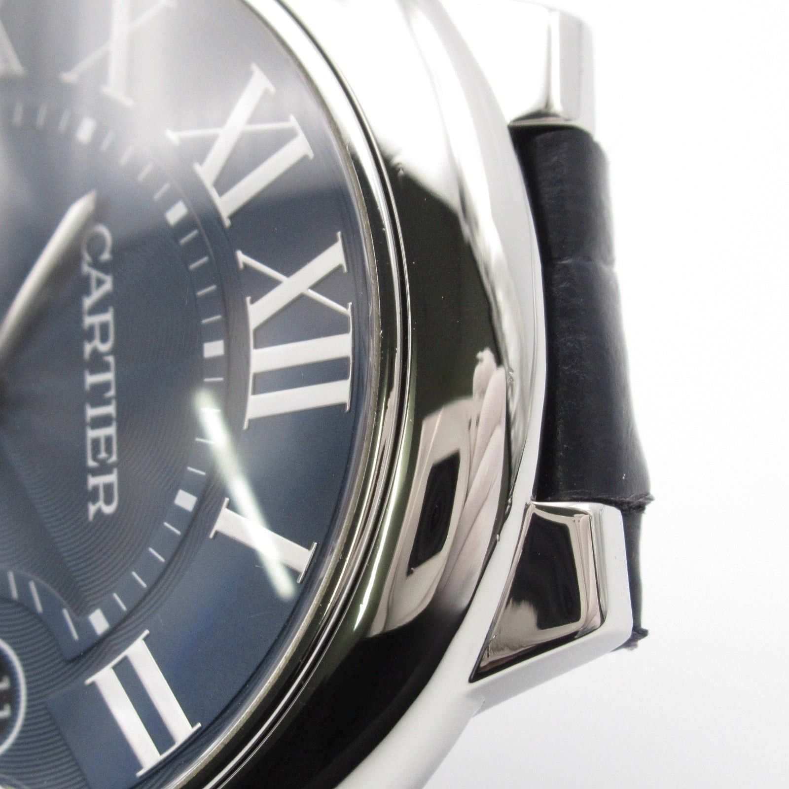 Cartier Cartier Baron Blue Mens Watch Automatic Winding Stainless Steel Crocodile Leather Size ONE SIZE - 13 Thumbnail