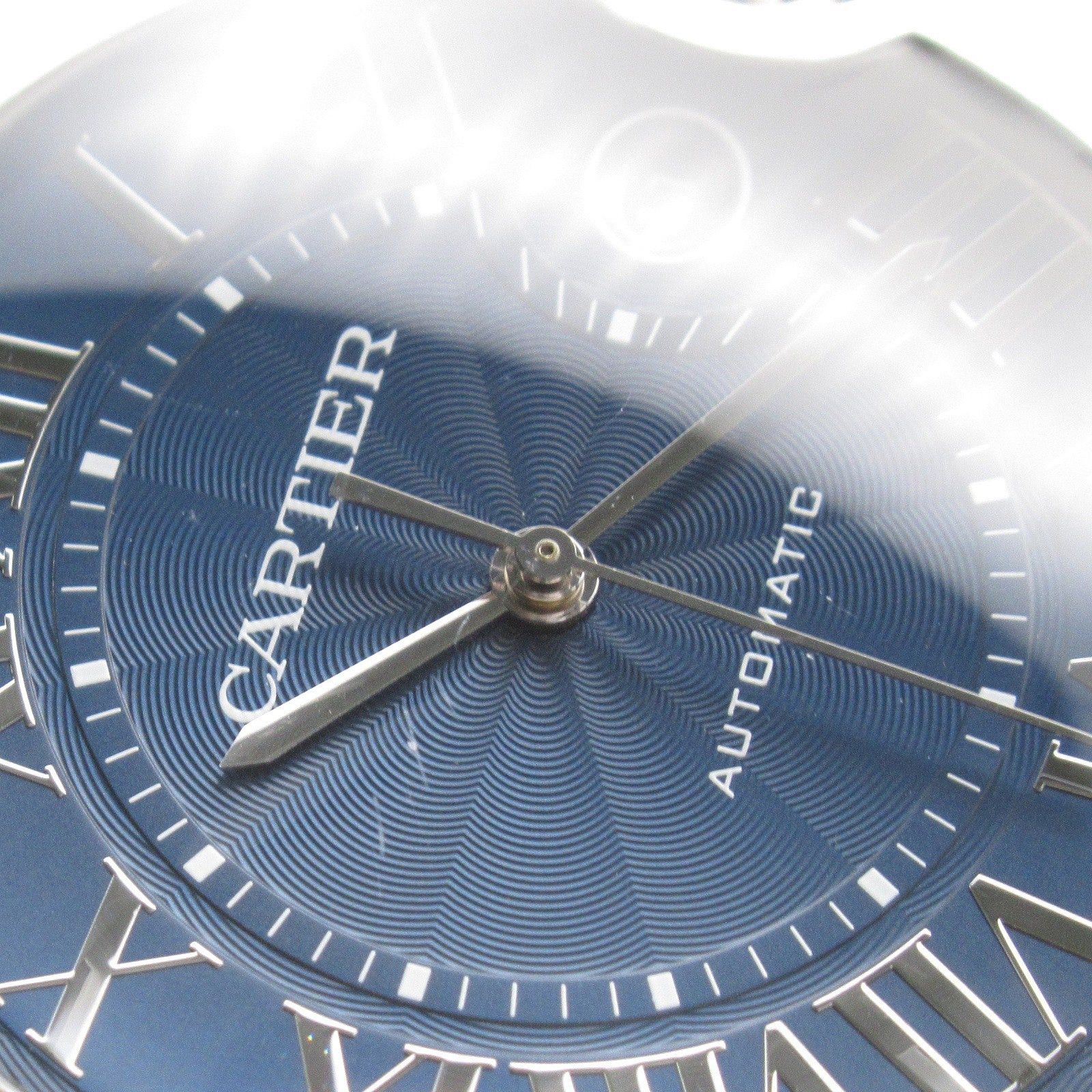 Cartier Cartier Baron Blue Mens Watch Automatic Winding Stainless Steel Crocodile Leather Size ONE SIZE - 12 Thumbnail