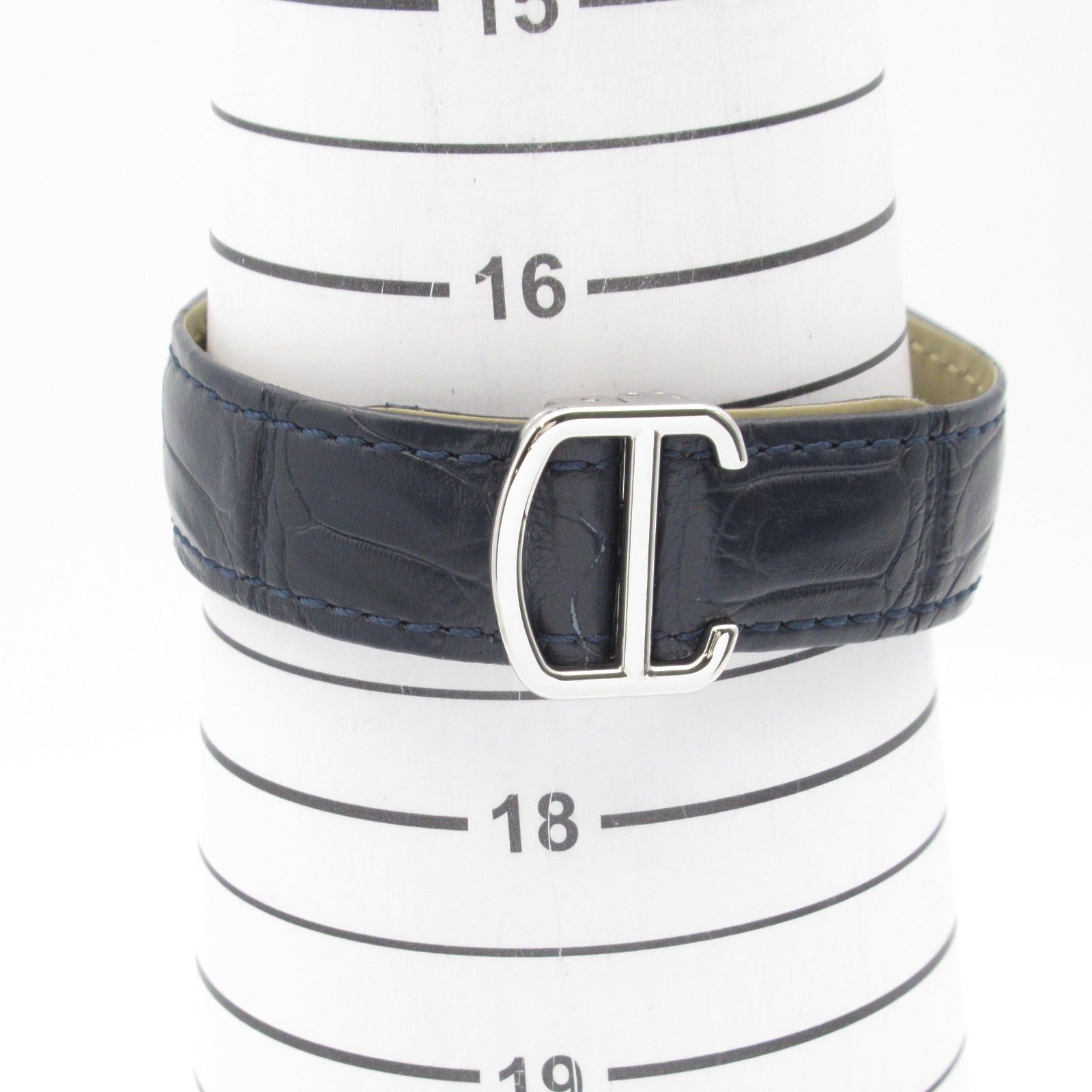 Cartier Cartier Baron Blue Mens Watch Automatic Winding Stainless Steel Crocodile Leather Size ONE SIZE - 8 Thumbnail