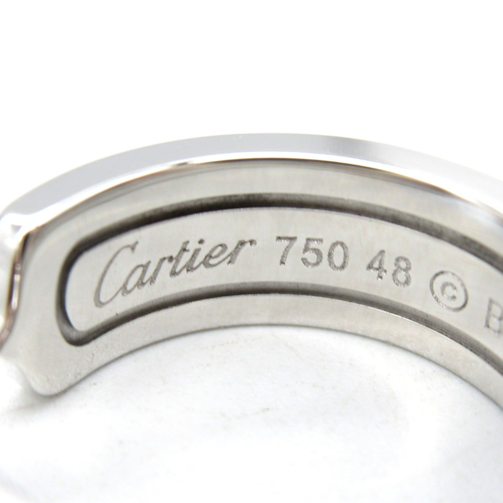 Cartier Cartier C2 Ring K18Wg (White Gold) Silver Size ONE SIZE - 4 Thumbnail