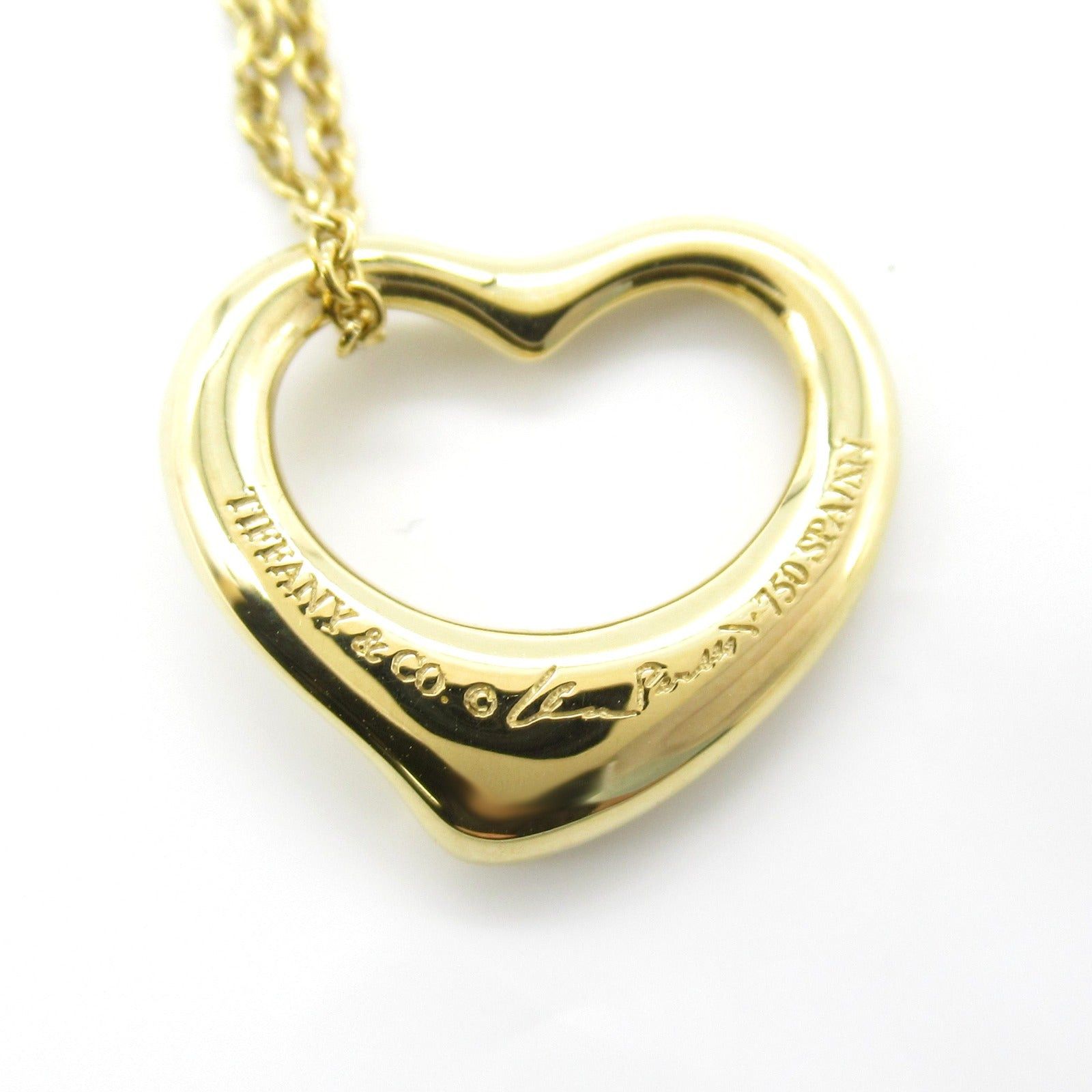 Tiffany & Co. Tiffany Co Open Heart Necklace K18 (Yellow Gold) Gold Size ONE SIZE - 4 Thumbnail