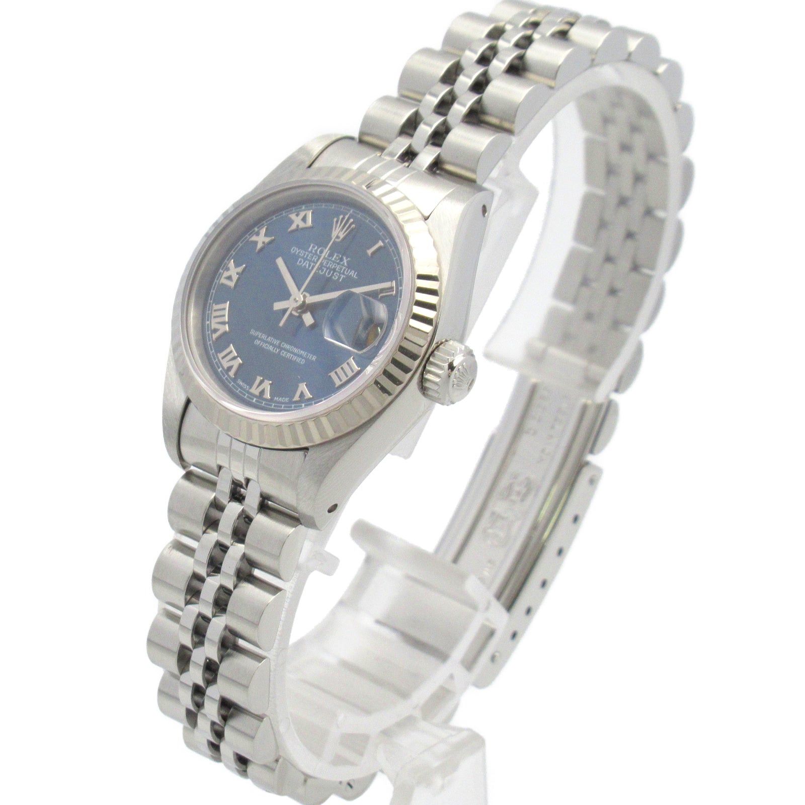 Rolex Rolex Datejust R Number Women Watch Automatic Winding K18Wg (White Gold) Stainless Steel Blue Ro Size ONE SIZE - 2 Thumbnail
