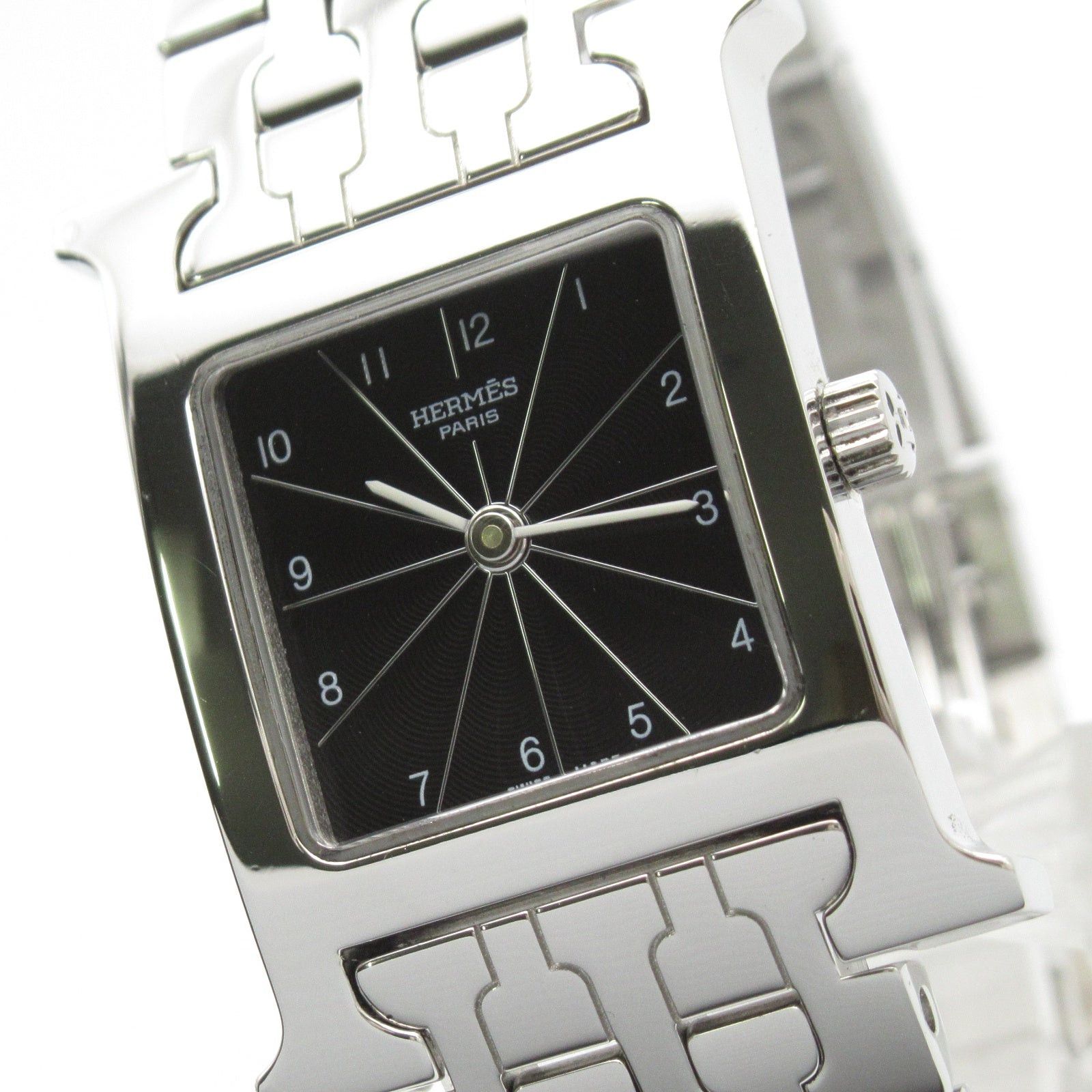 Hermes Hermes H Watch Women Quartz Stainless Steel Black Size ONE SIZE - 3 Thumbnail