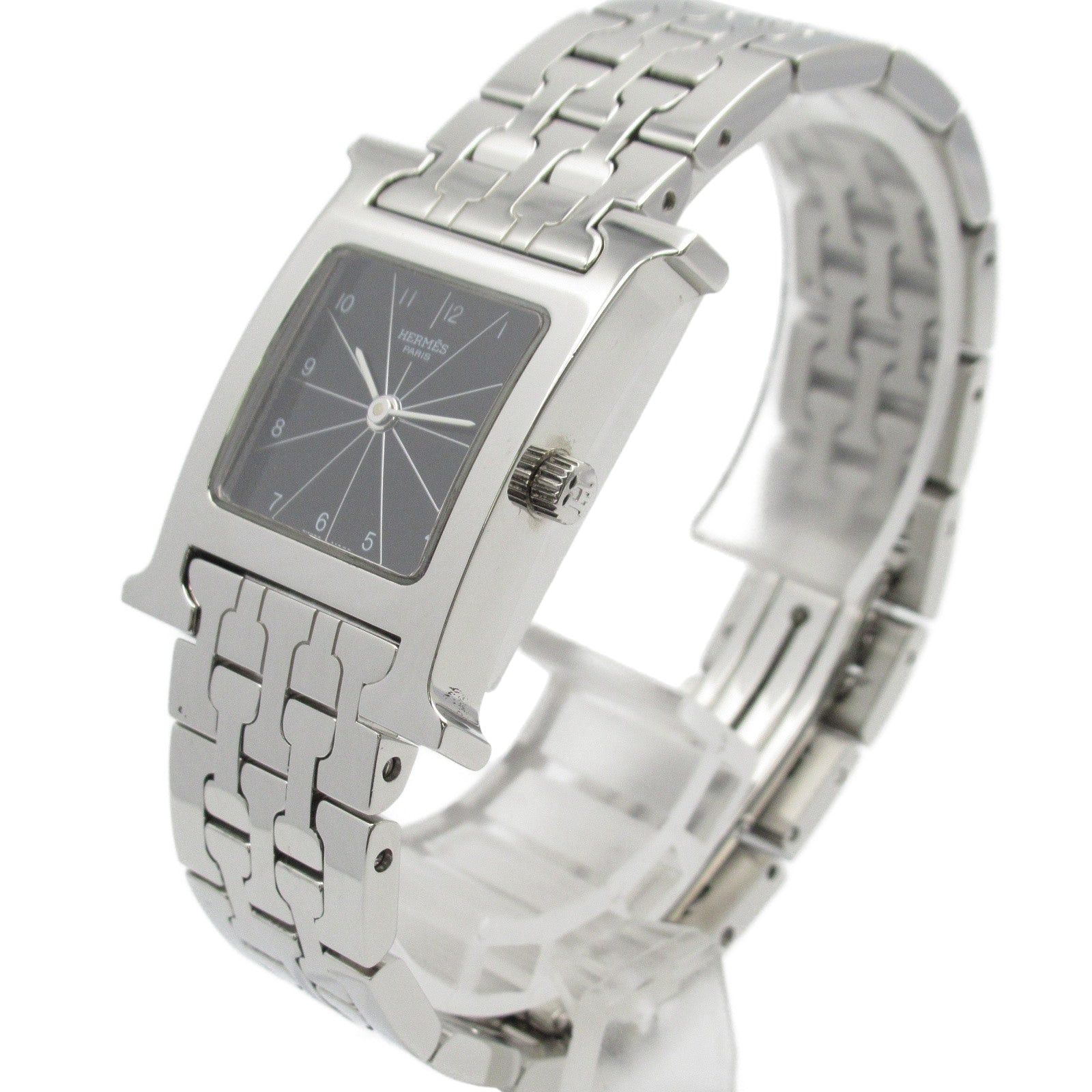 Hermes Hermes H Watch Women Quartz Stainless Steel Black Size ONE SIZE - 2 Thumbnail