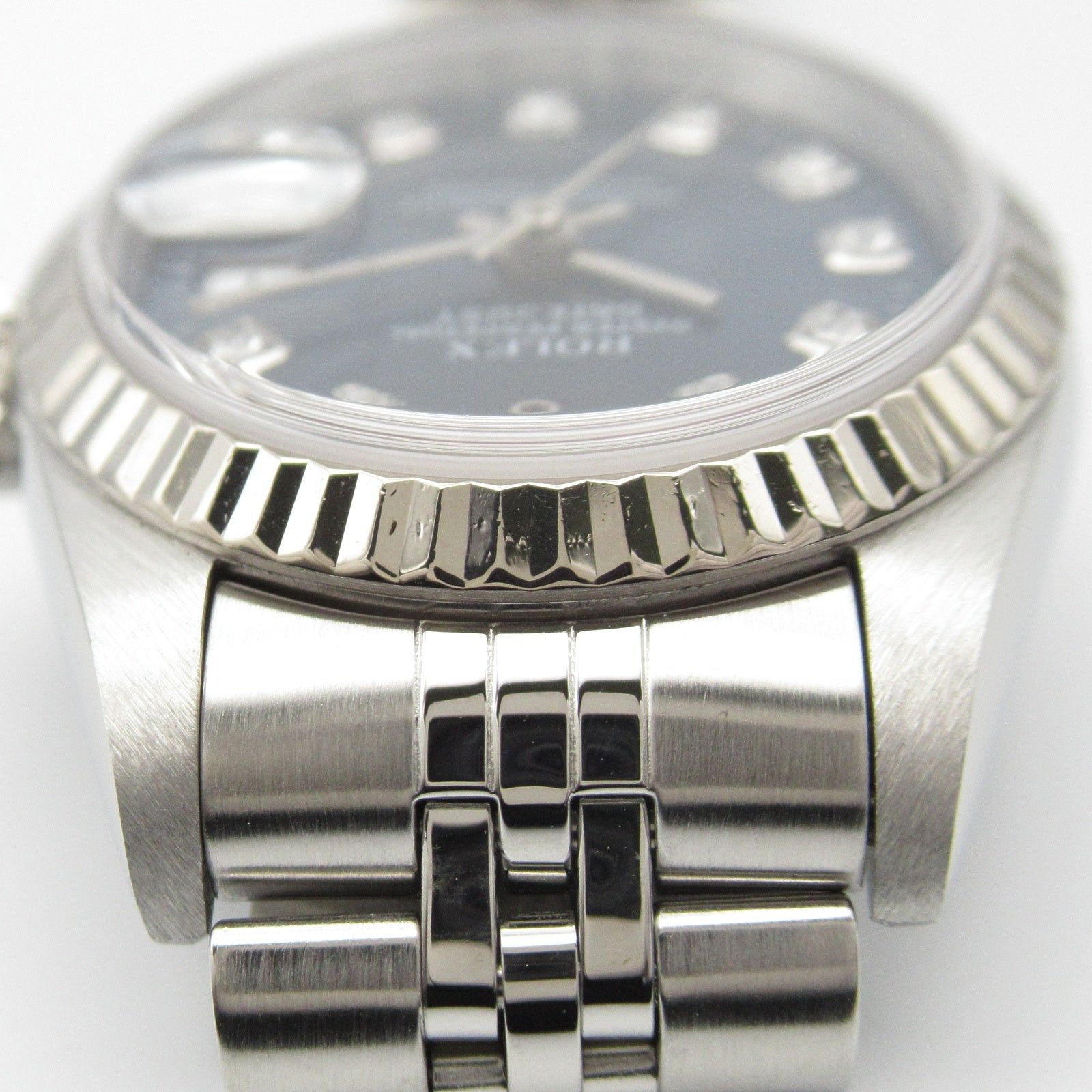 Rolex Rolex Datejust 10P Diamond A Women Watch Automatic Winding K18Wg (White Gold) Stainless Steel Blue Np Size ONE SIZE - 12 Thumbnail