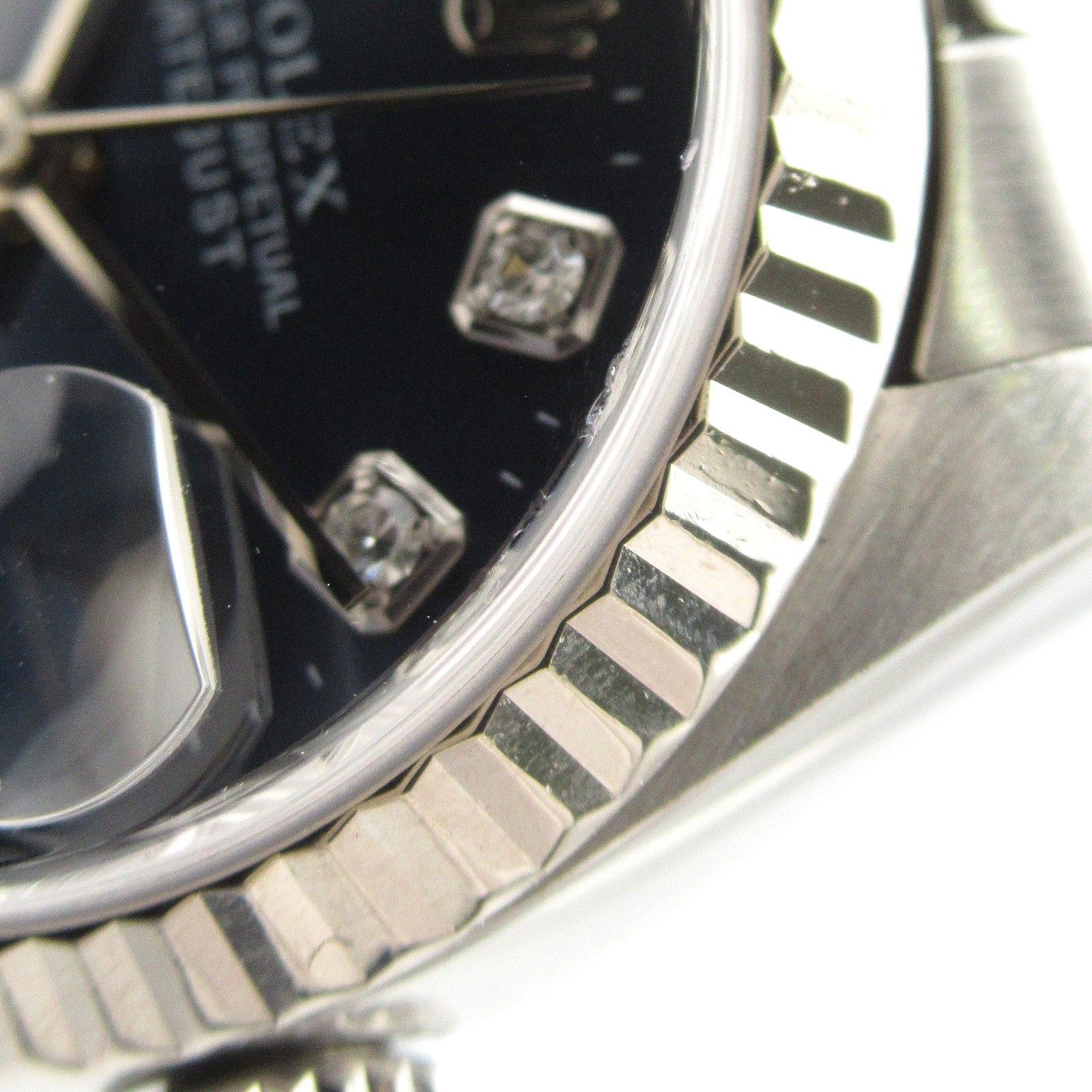 Rolex Rolex Datejust 10P Diamond A Women Watch Automatic Winding K18Wg (White Gold) Stainless Steel Blue Np Size ONE SIZE - 9 Thumbnail