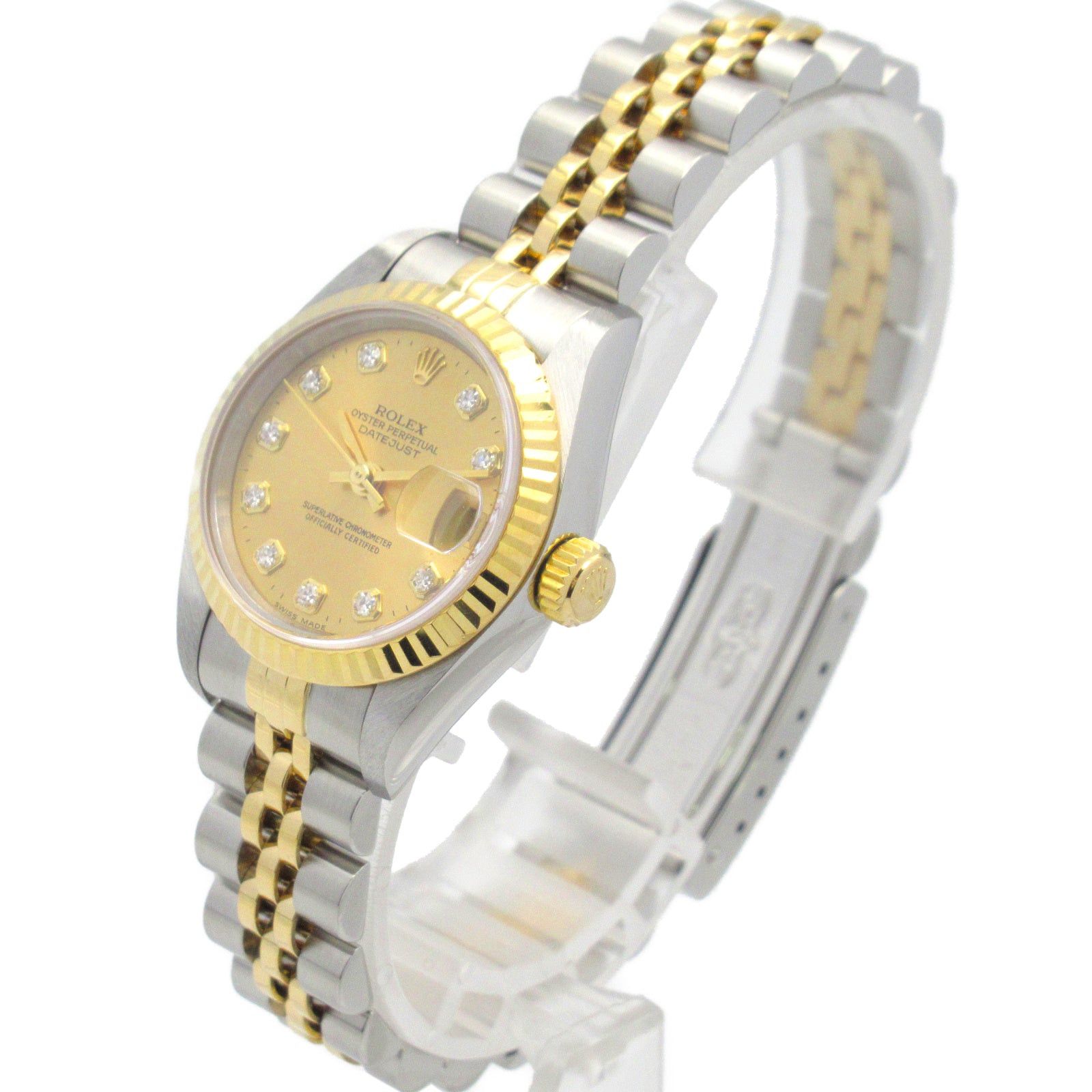 Rolex Rolex Datejust 10P Diamond A Women Watch Automatic Winding K18 (Yellow Gold) Stainless Steel Gold Ch/Np Size ONE SIZE - 2 Thumbnail