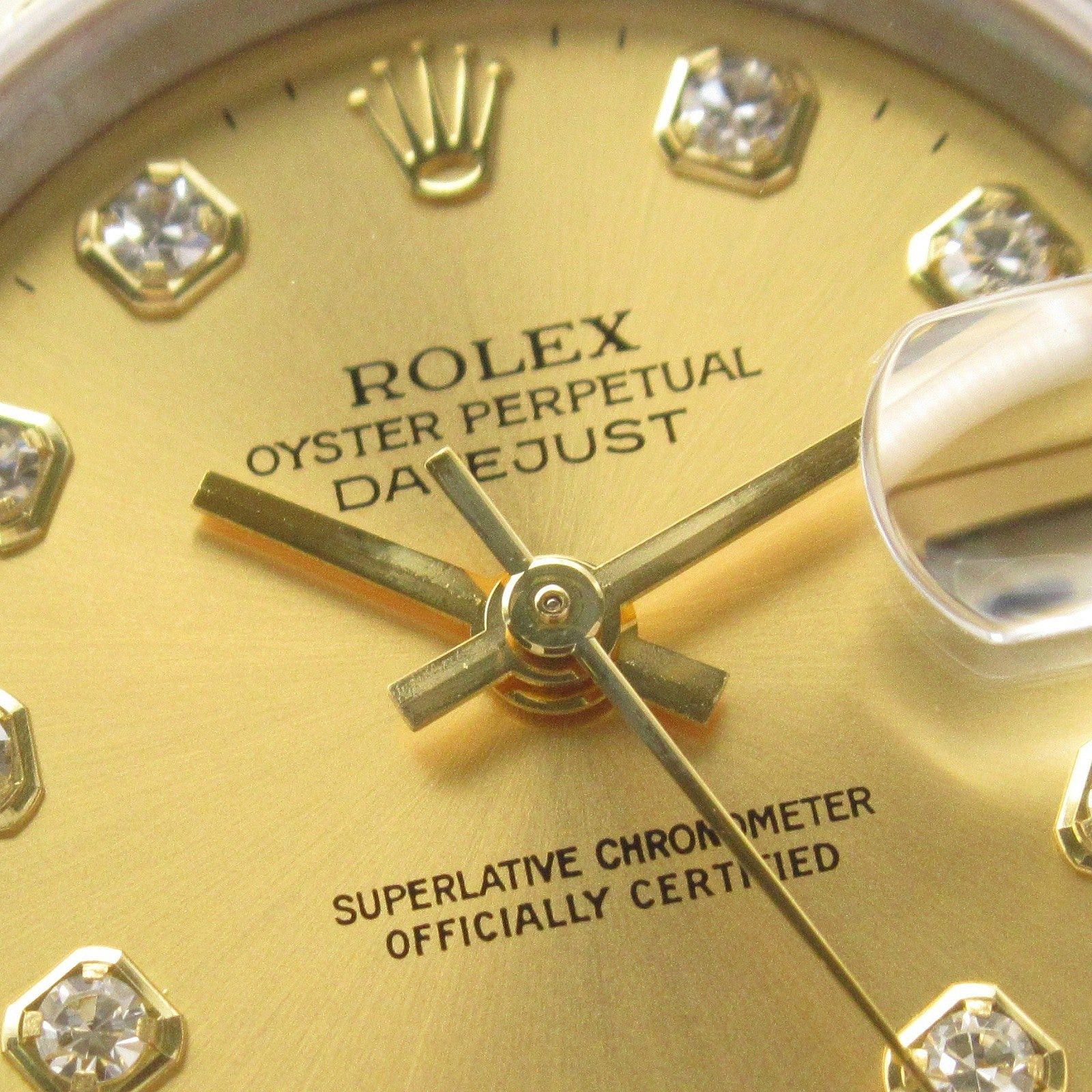 Rolex Rolex Datejust 10P Diamond A Women Watch Automatic Winding K18 (Yellow Gold) Stainless Steel Gold Ch/Np Size ONE SIZE - 9 Thumbnail