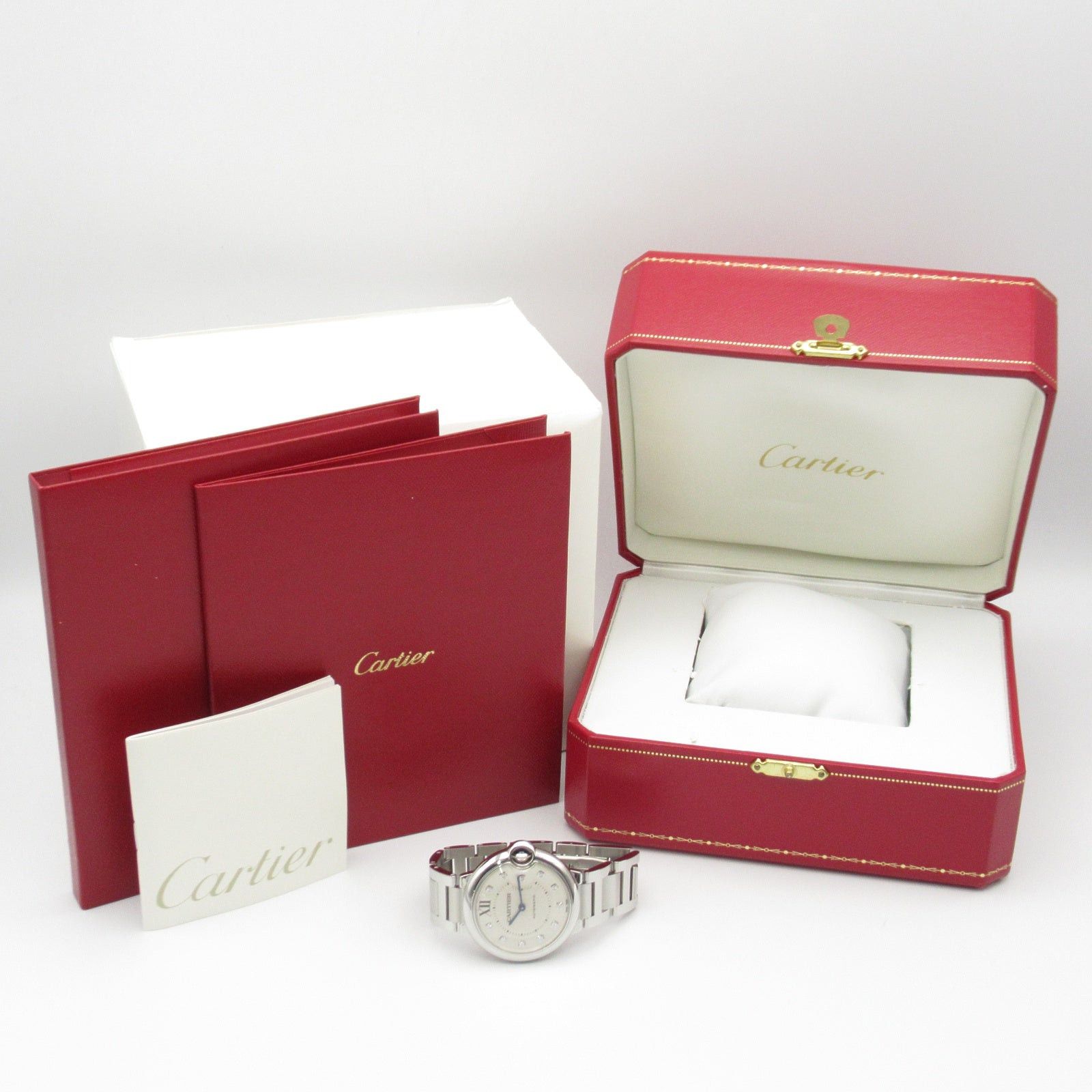 Cartier Cartier Baron Blue 11P Boys Watch Automatic Winding Stainless Steel Diamond Silver Size ONE SIZE - 11 Thumbnail