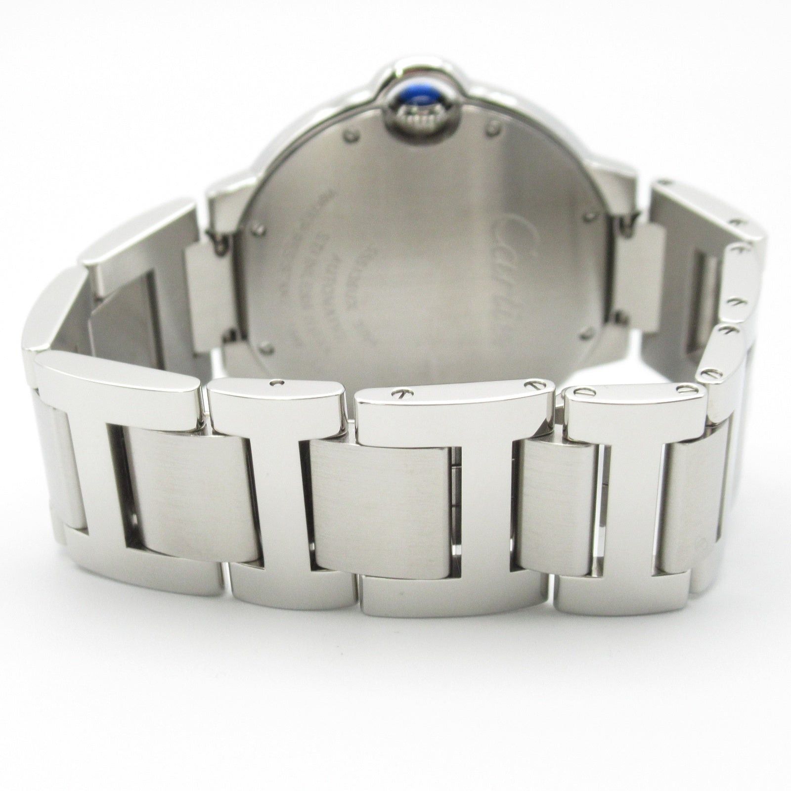 Cartier Cartier Baron Blue 11P Boys Watch Automatic Winding Stainless Steel Diamond Silver Size ONE SIZE - 4 Thumbnail