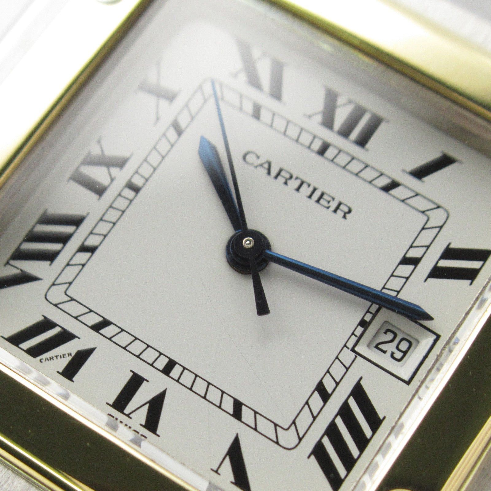 Cartier Cartier Santos Galve Lm Mens Watch Automatic Winding K18 (Yellow Gold) Stainless Steel White Size ONE SIZE - 10 Thumbnail