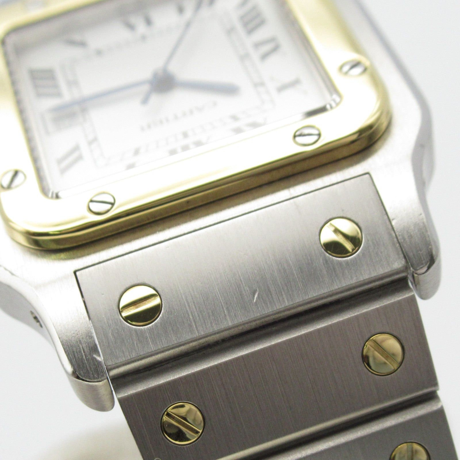 Cartier Cartier Santos Galve Lm Mens Watch Automatic Winding K18 (Yellow Gold) Stainless Steel White Size ONE SIZE - 19 Thumbnail