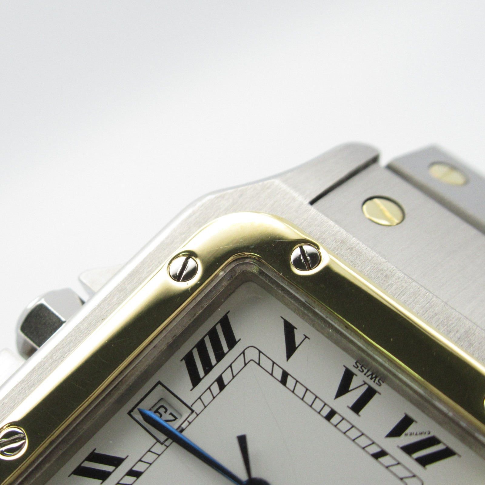 Cartier Cartier Santos Galve Lm Mens Watch Automatic Winding K18 (Yellow Gold) Stainless Steel White Size ONE SIZE - 12 Thumbnail