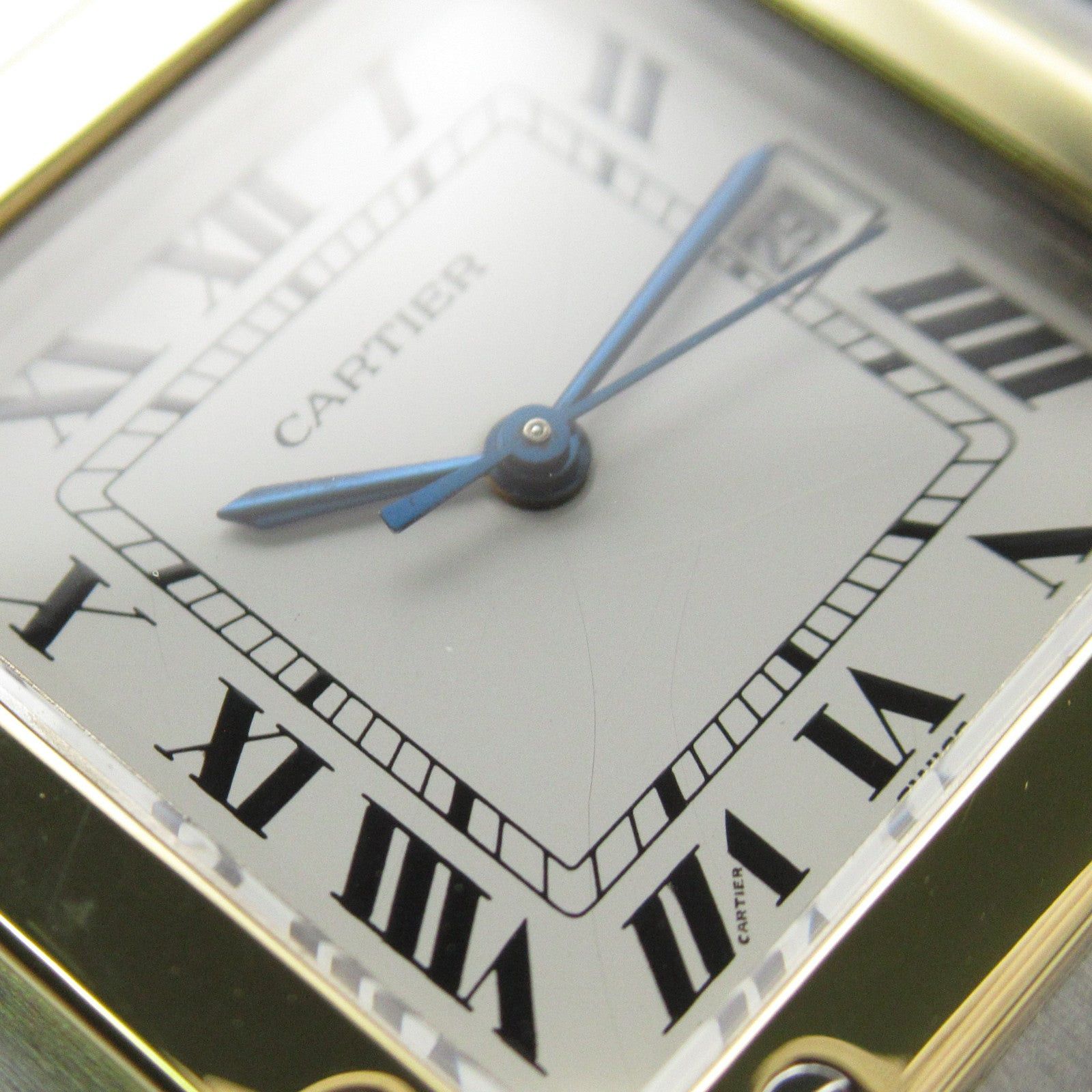 Cartier Cartier Santos Galve Lm Mens Watch Automatic Winding K18 (Yellow Gold) Stainless Steel White Size ONE SIZE - 11 Thumbnail