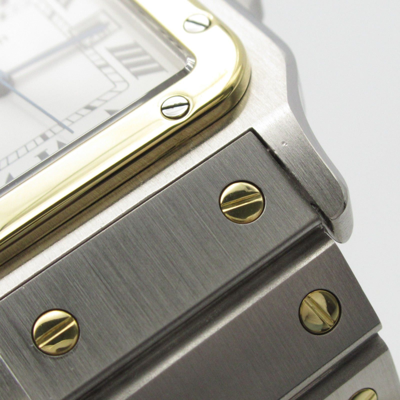 Cartier Cartier Santos Galve Lm Mens Watch Automatic Winding K18 (Yellow Gold) Stainless Steel White Size ONE SIZE - 18 Thumbnail
