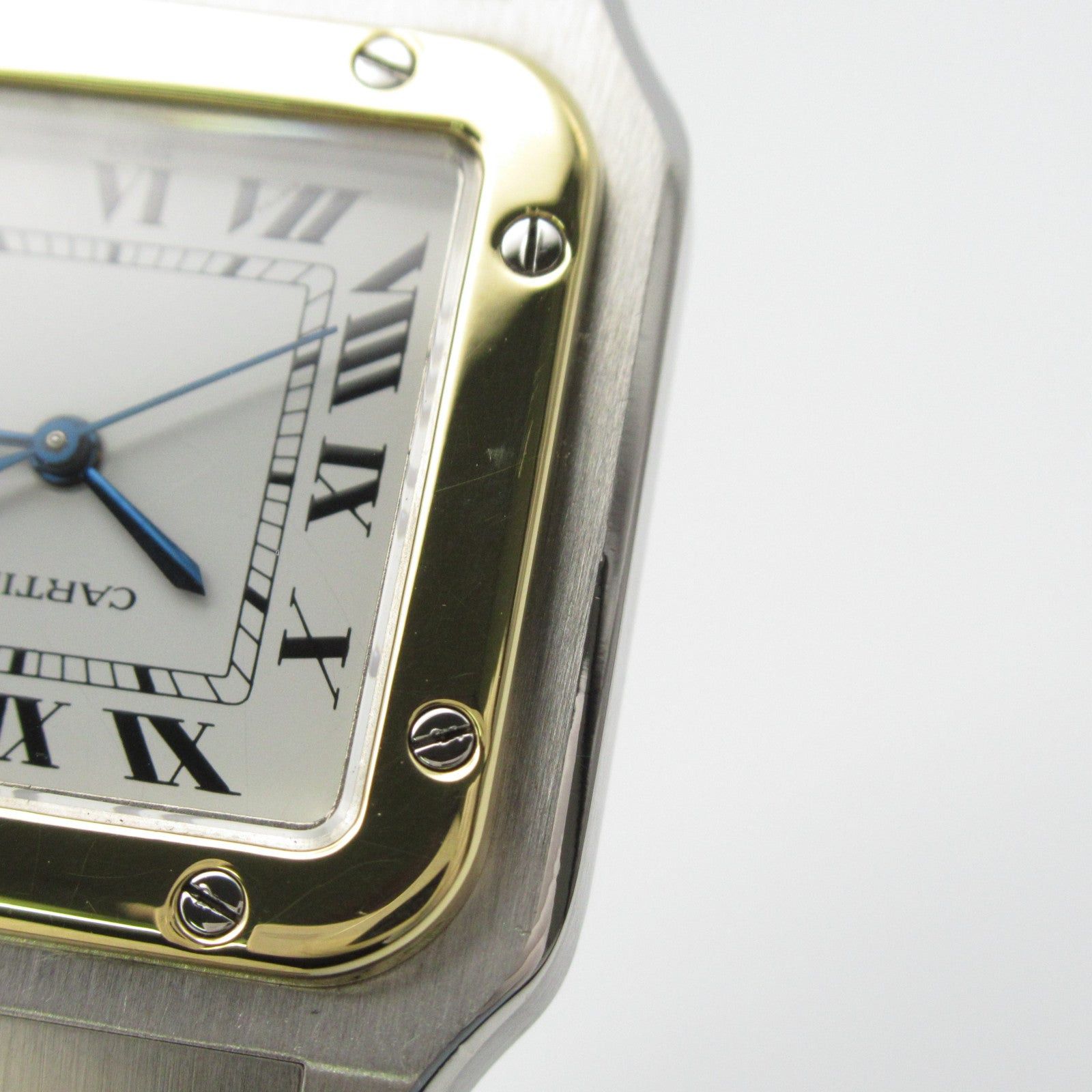 Cartier Cartier Santos Galve Lm Mens Watch Automatic Winding K18 (Yellow Gold) Stainless Steel White Size ONE SIZE - 15 Thumbnail